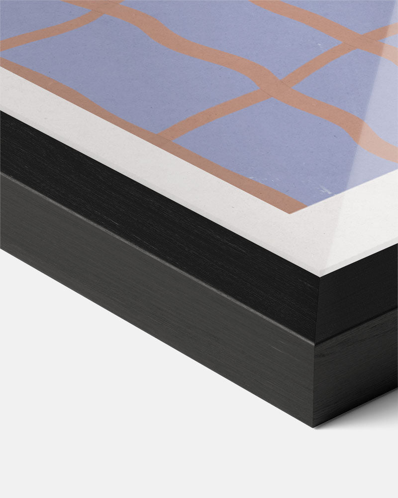 Artistieke Blauwe Rasterposter-WallArtistic