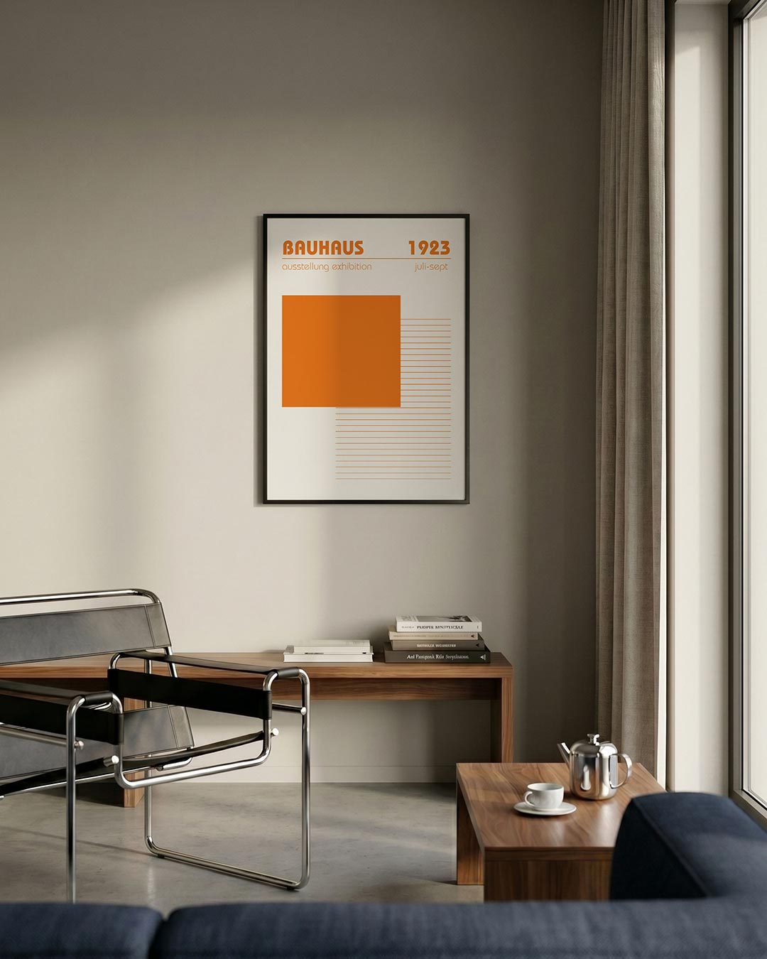 Oranje vlakstructuur Poster