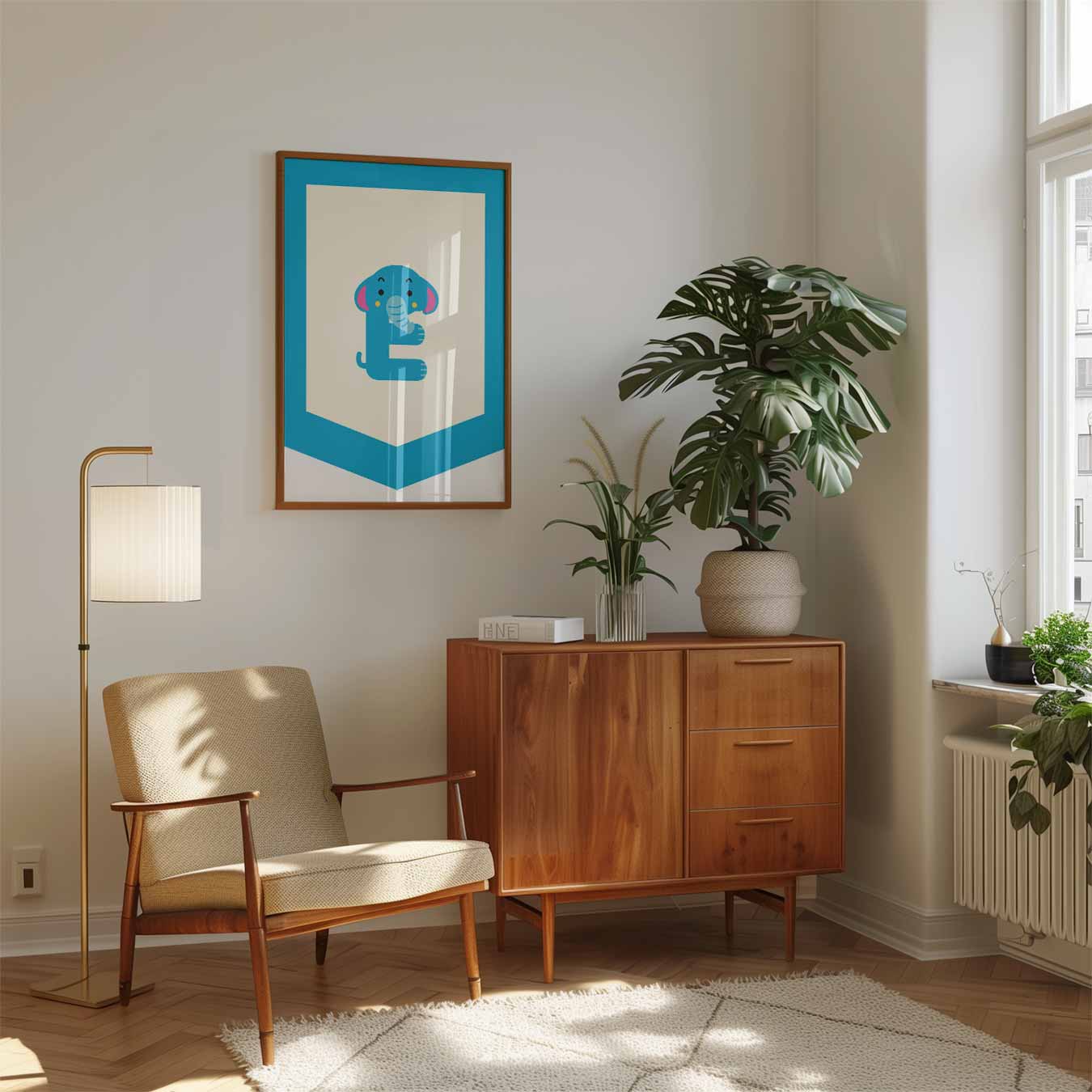 Vrolijke Olifant ABC Poster