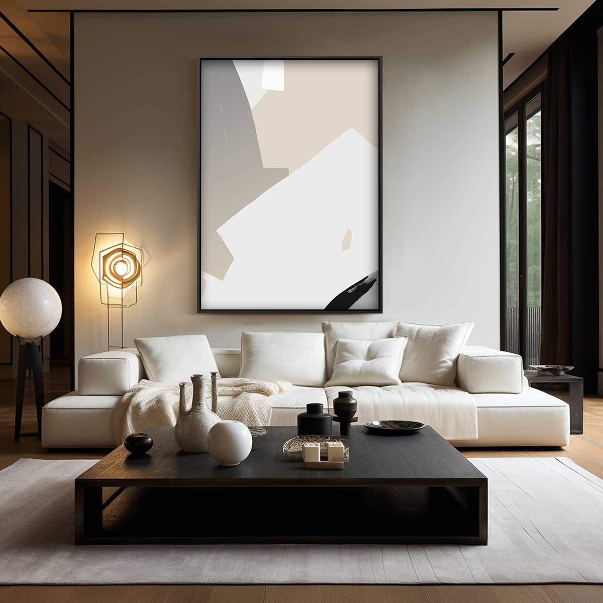 Rustgevende Neutralen Kunstwerk-canvas-dibond-plexiglas-wanddecoratie-WallArtistic