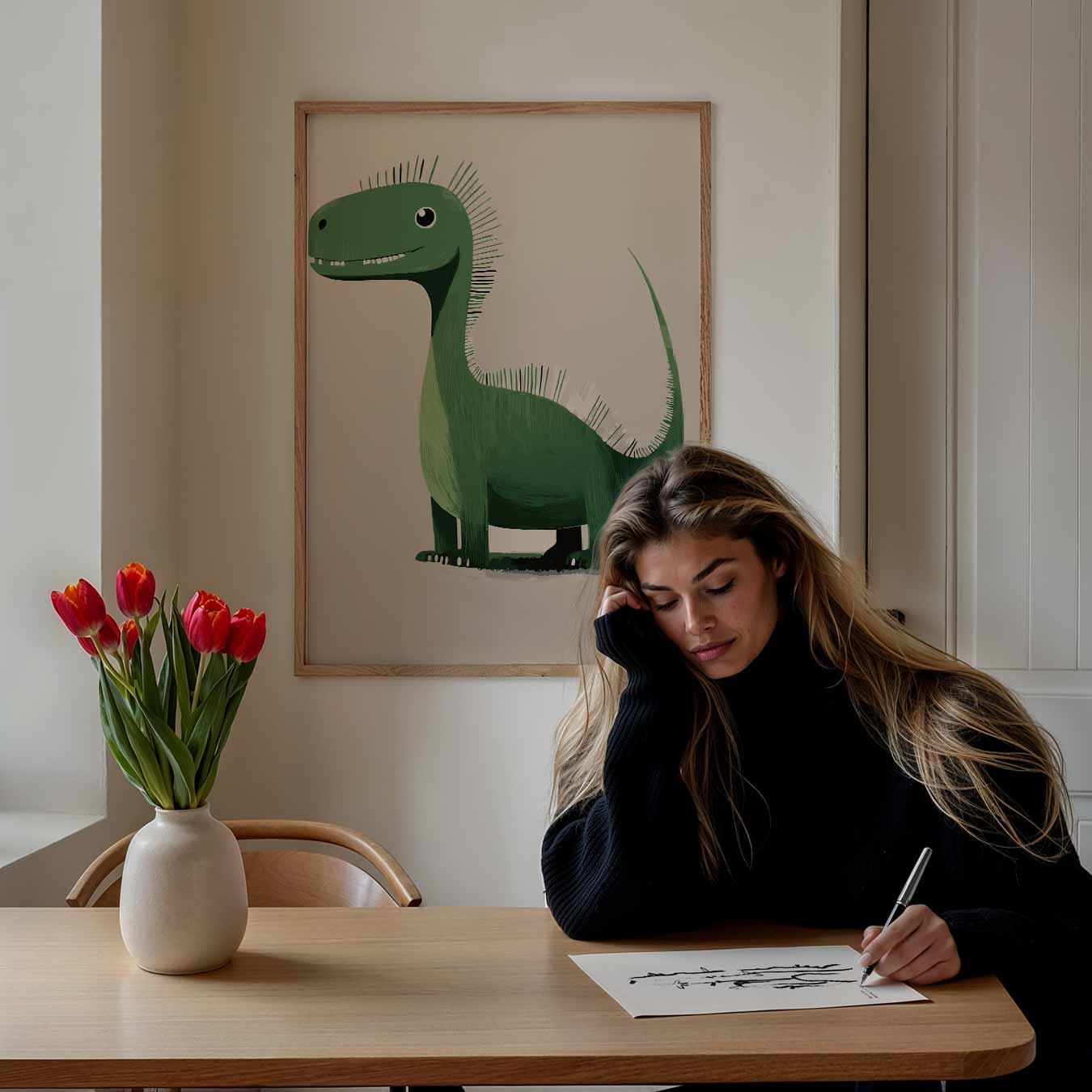 Dino Vriendje Poster-WallArtistic