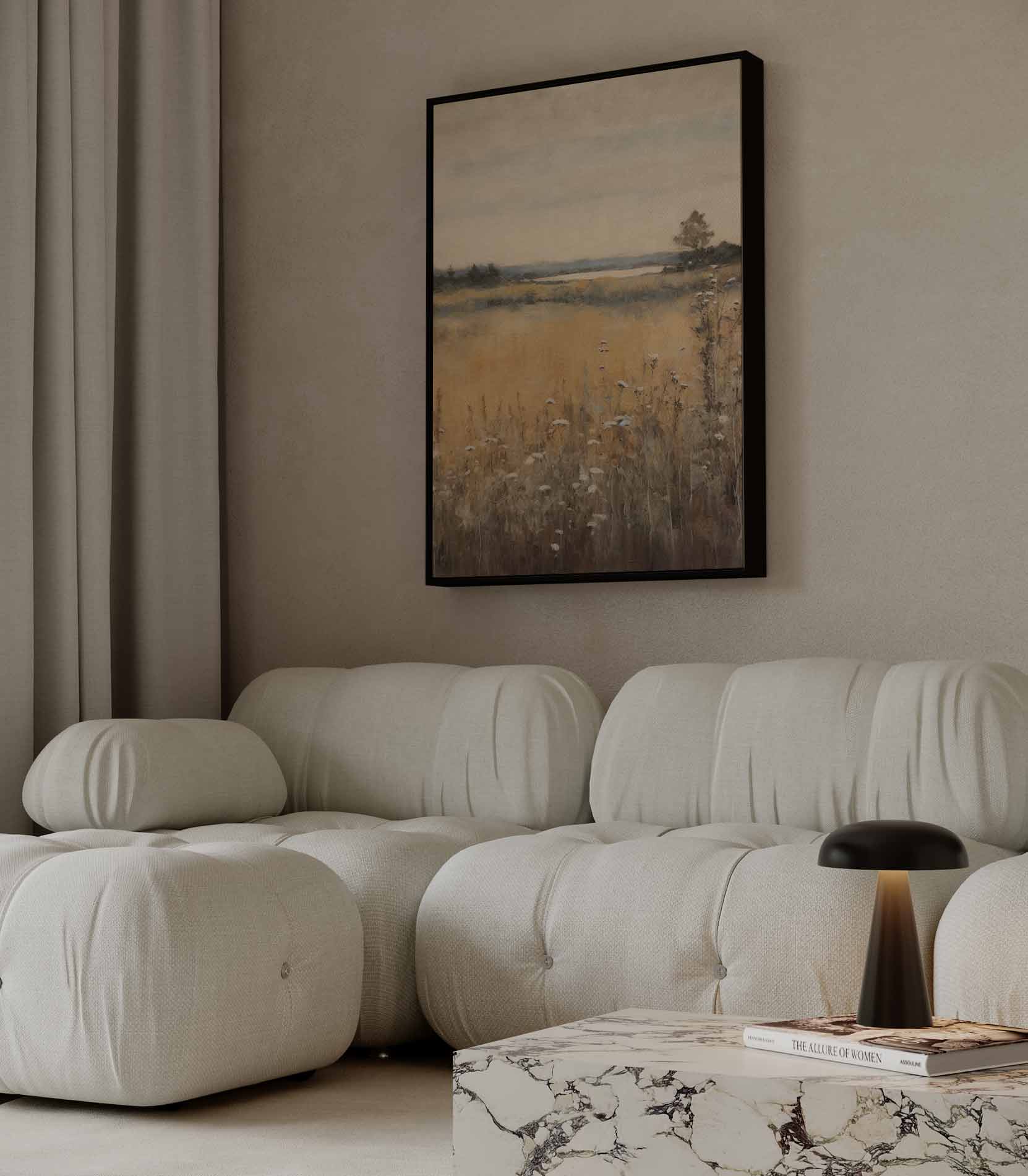 Rustiek Landschap in Herfstkleuren Kunstwerk-canvas-dibond-plexiglas-wanddecoratie-WallArtistic