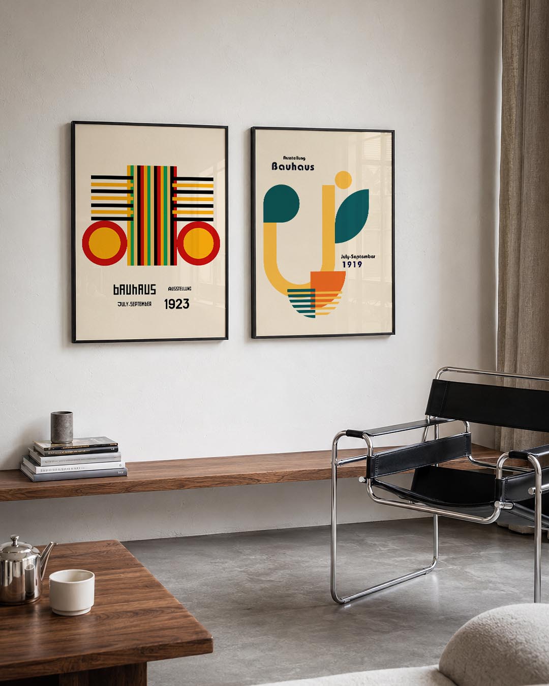 Kleurrijke lijnen Posterset