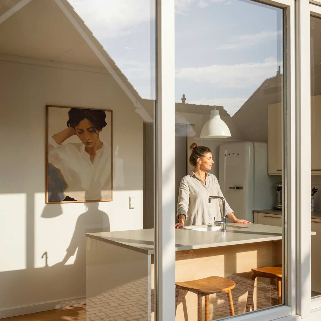 Dromerige Dame in Pastel Poster-WallArtistic