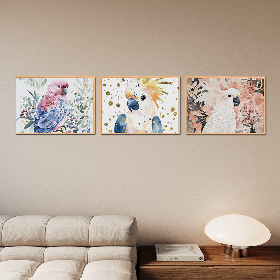 Vogel en bladeren Posterset