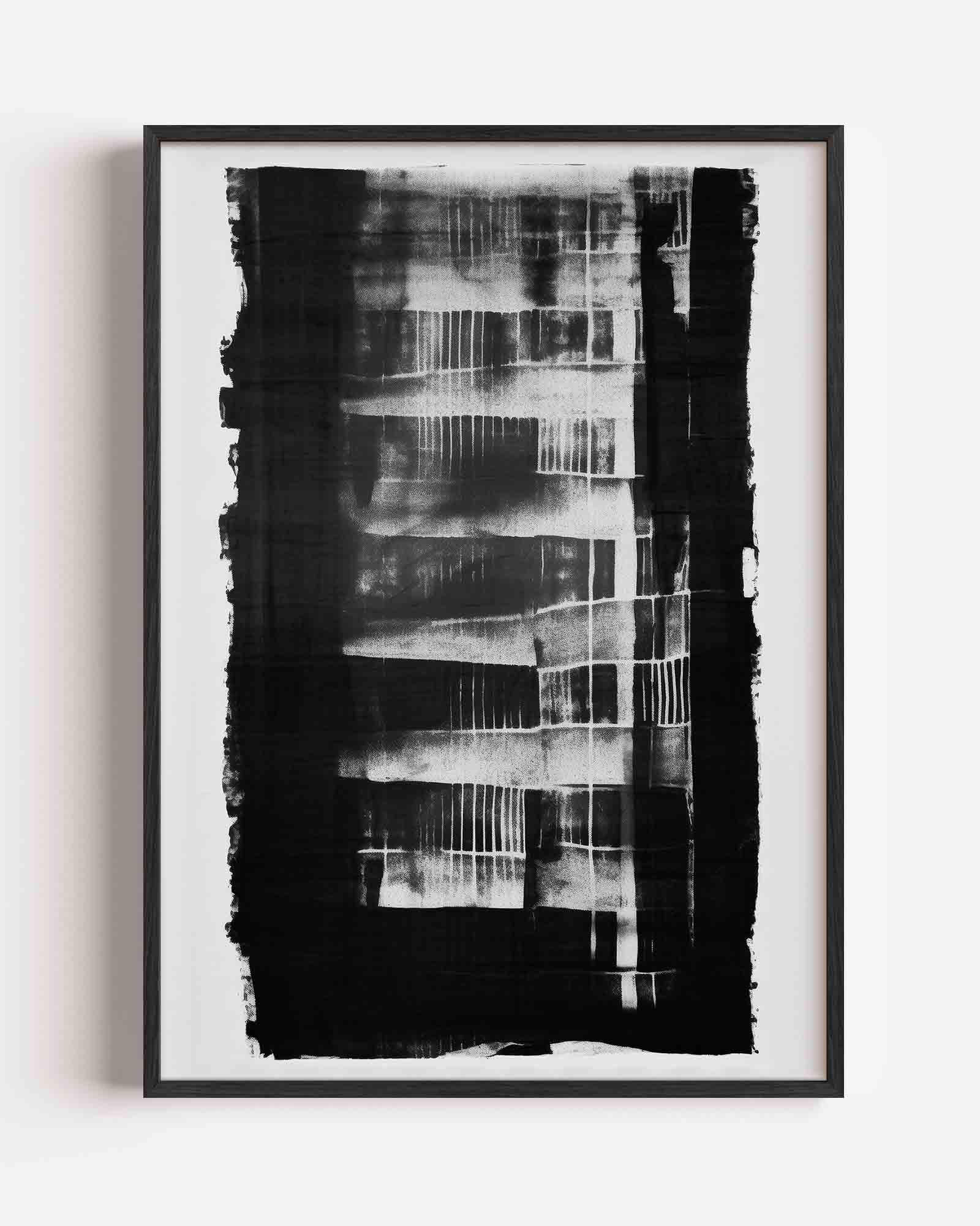 Abstracte zwart wit Poster
