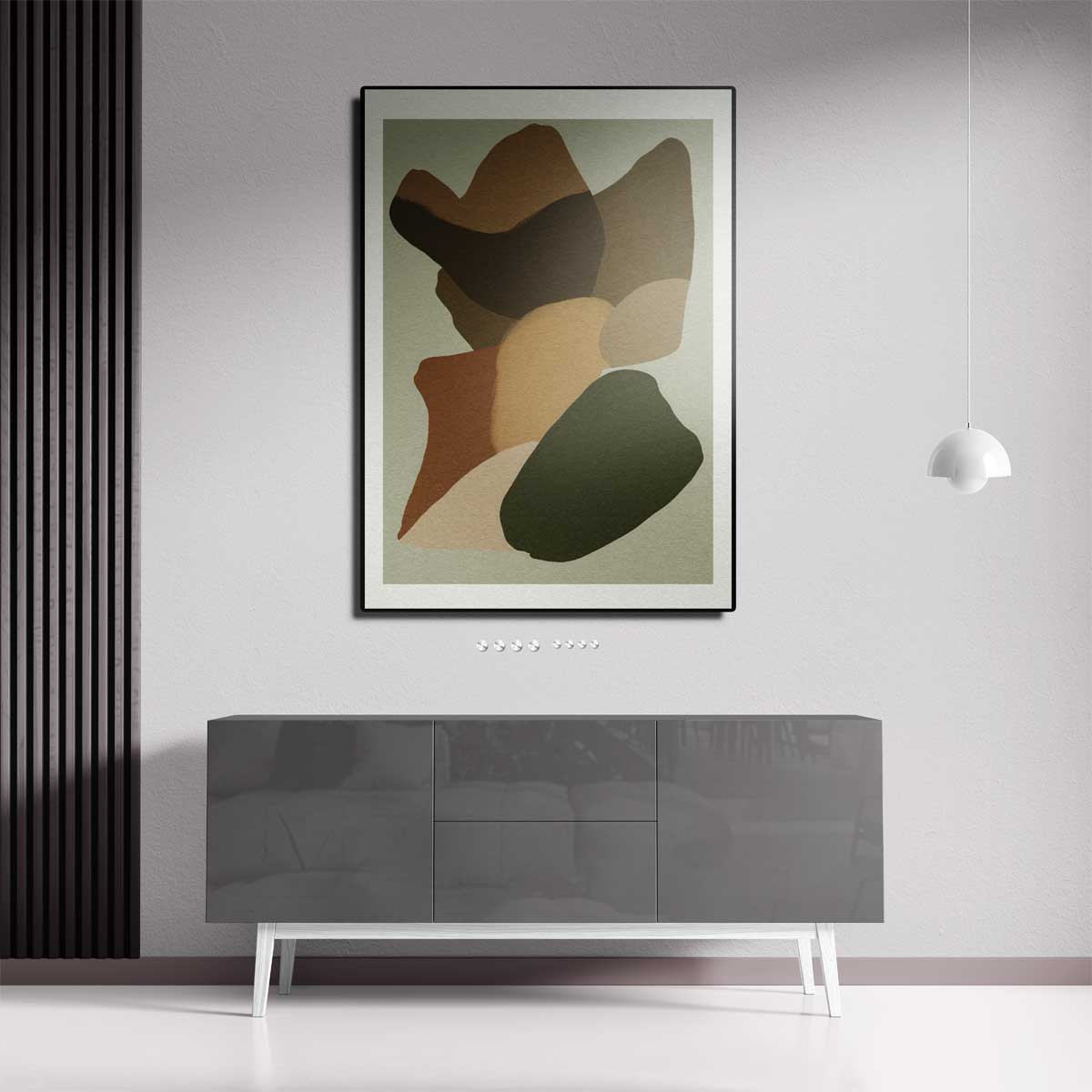 Abstracte Aardetinten Kunstwerk-canvas-dibond-plexiglas-wanddecoratie-WallArtistic