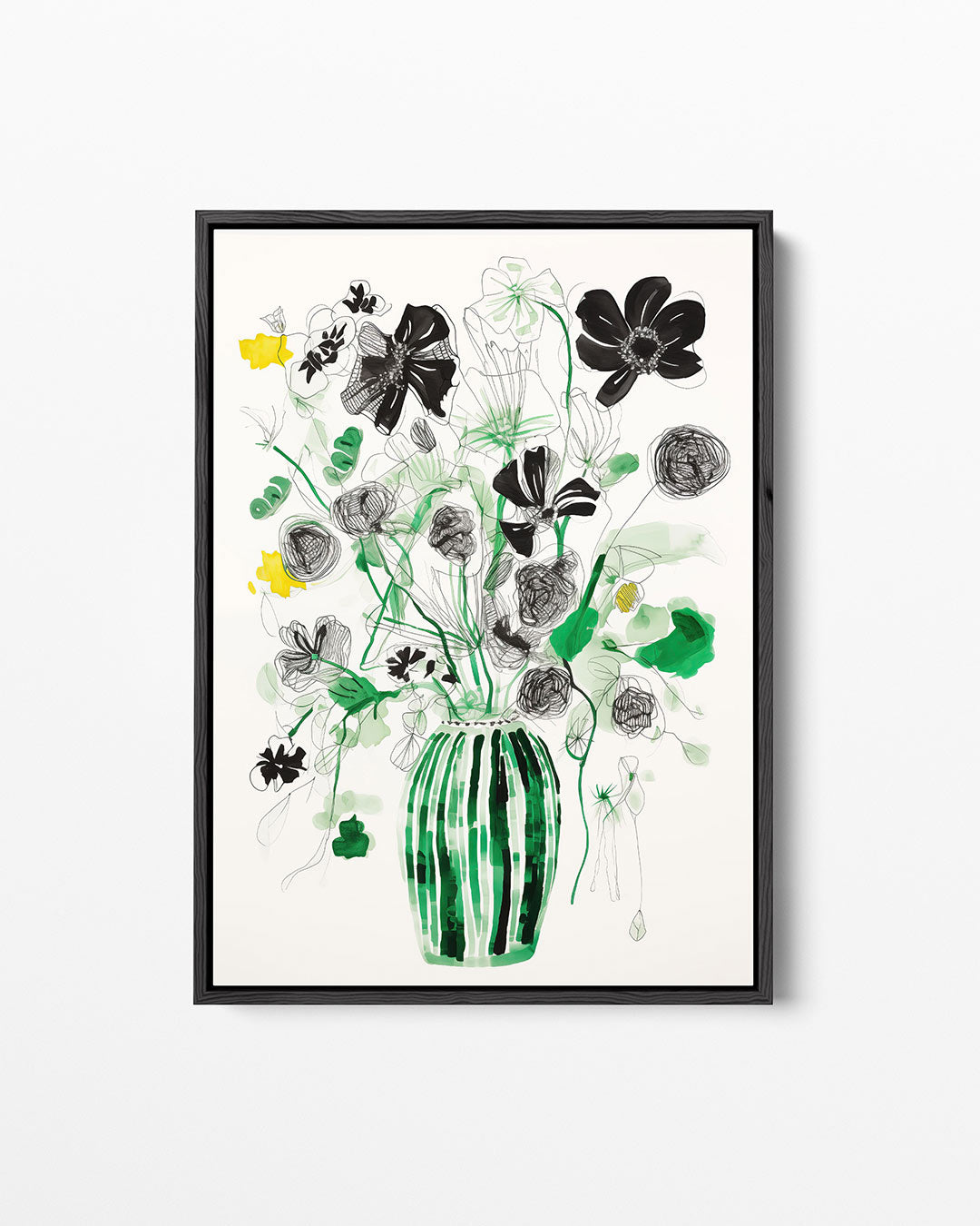 Bloemrijke illustratie Kunstwerk