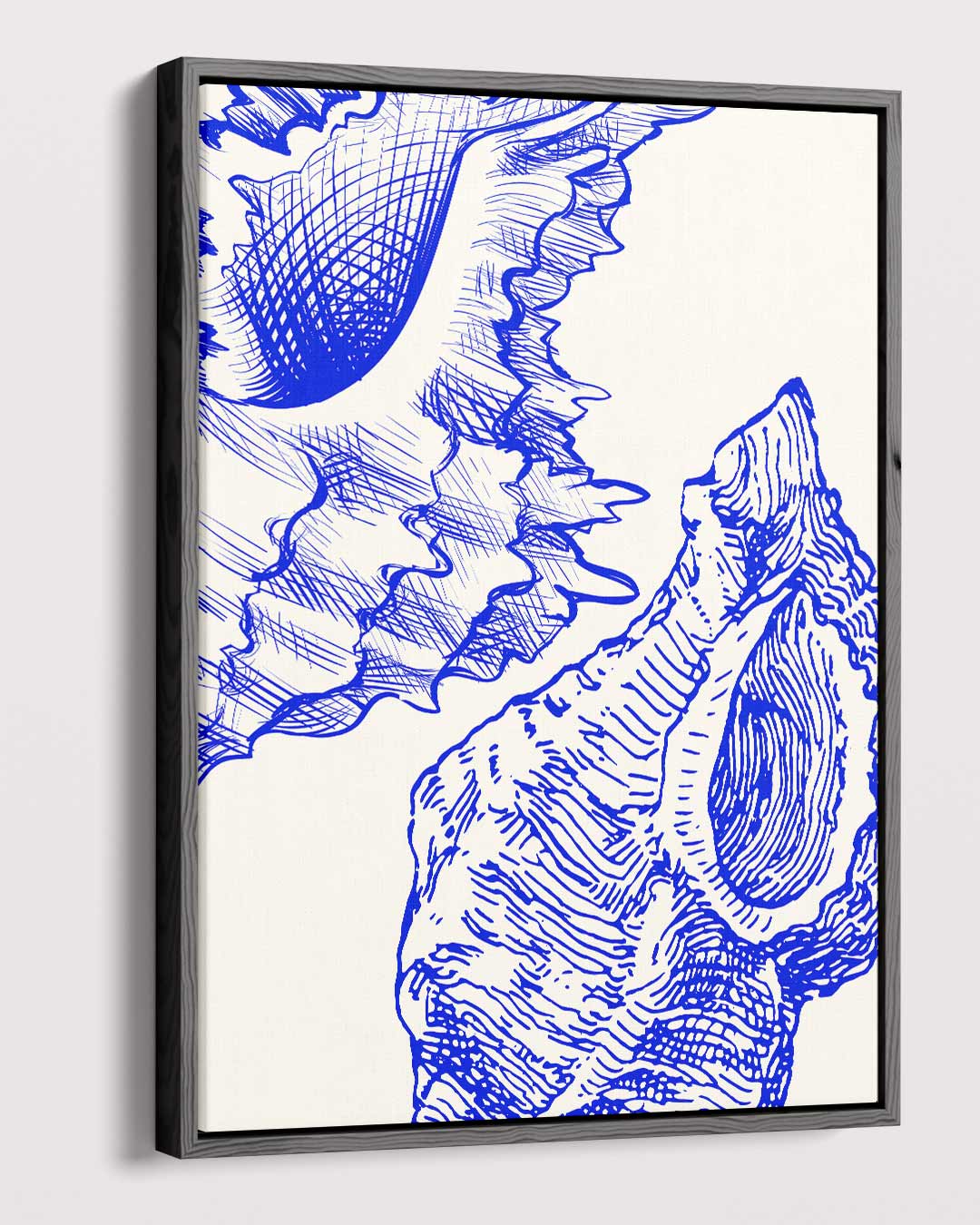 Zeegeheimen in Blauw Kunstwerk-canvas-dibond-plexiglas-wanddecoratie-WallArtistic