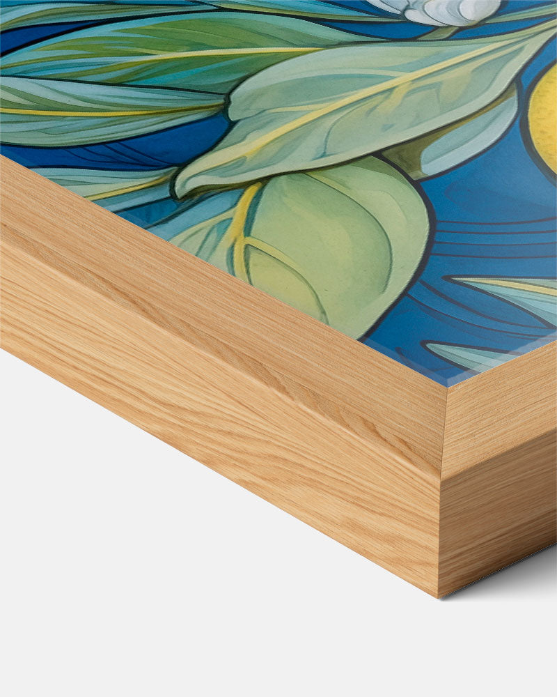 Citroenen op Blauw Poster-WallArtistic