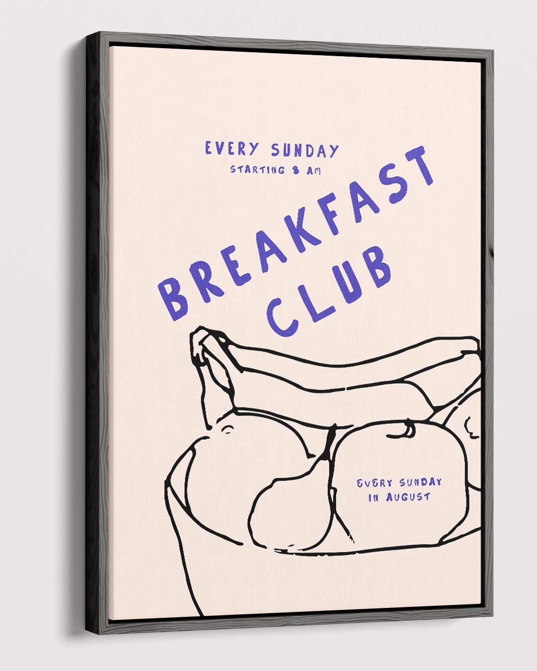 Breakfast Club Illustratie Kunstwerk-canvas-dibond-plexiglas-wanddecoratie-WallArtistic