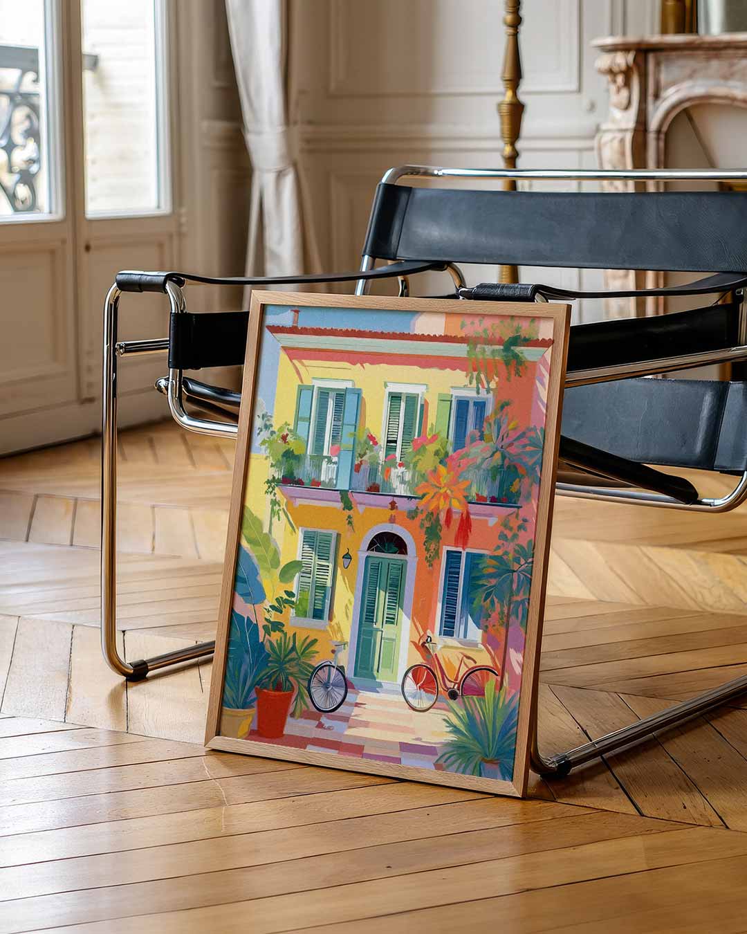 Zonnige Mediterrane Huisposter-WallArtistic