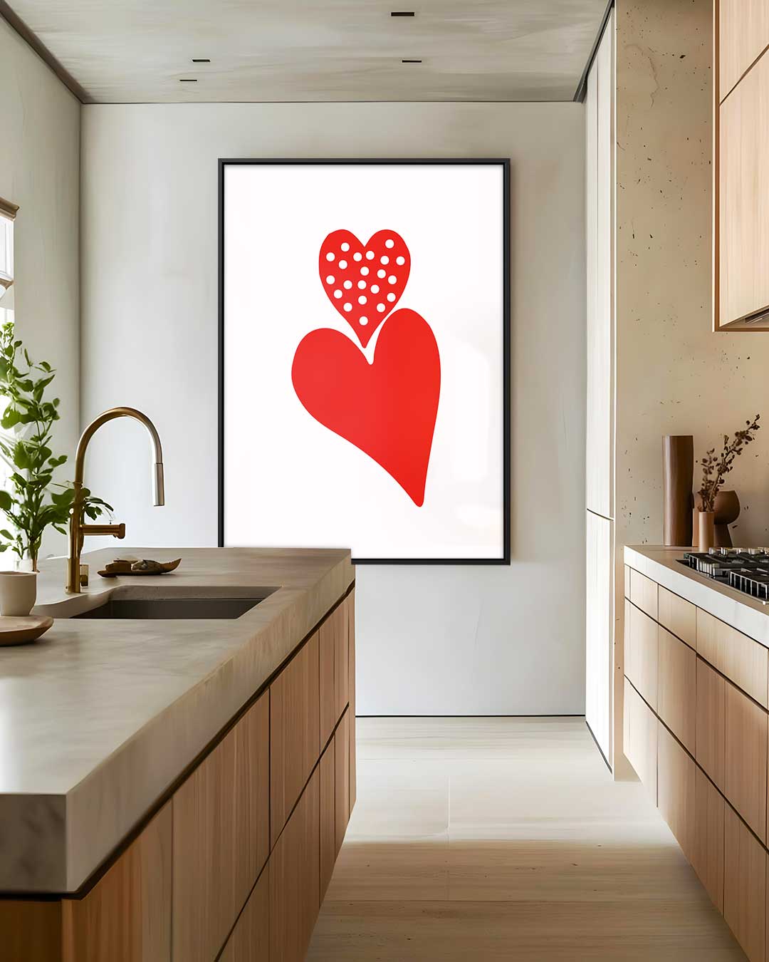 Liefdevolle Harten Kunstwerk-canvas-dibond-plexiglas-wanddecoratie-WallArtistic