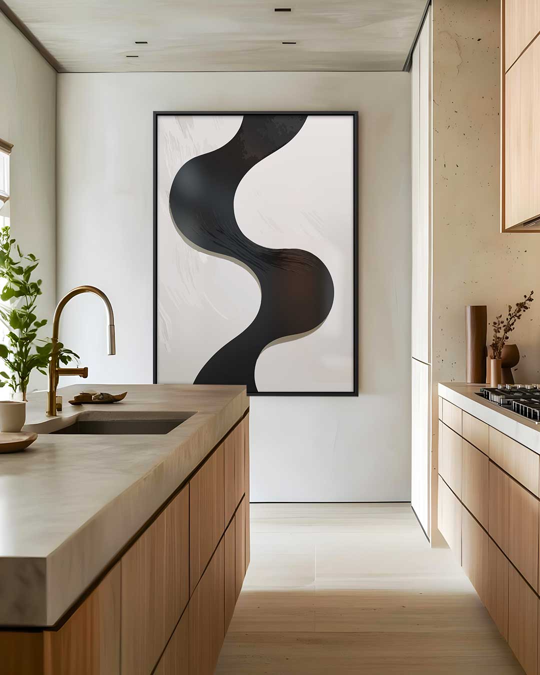Golvende Contrasten Kunstwerk-canvas-dibond-plexiglas-wanddecoratie-WallArtistic