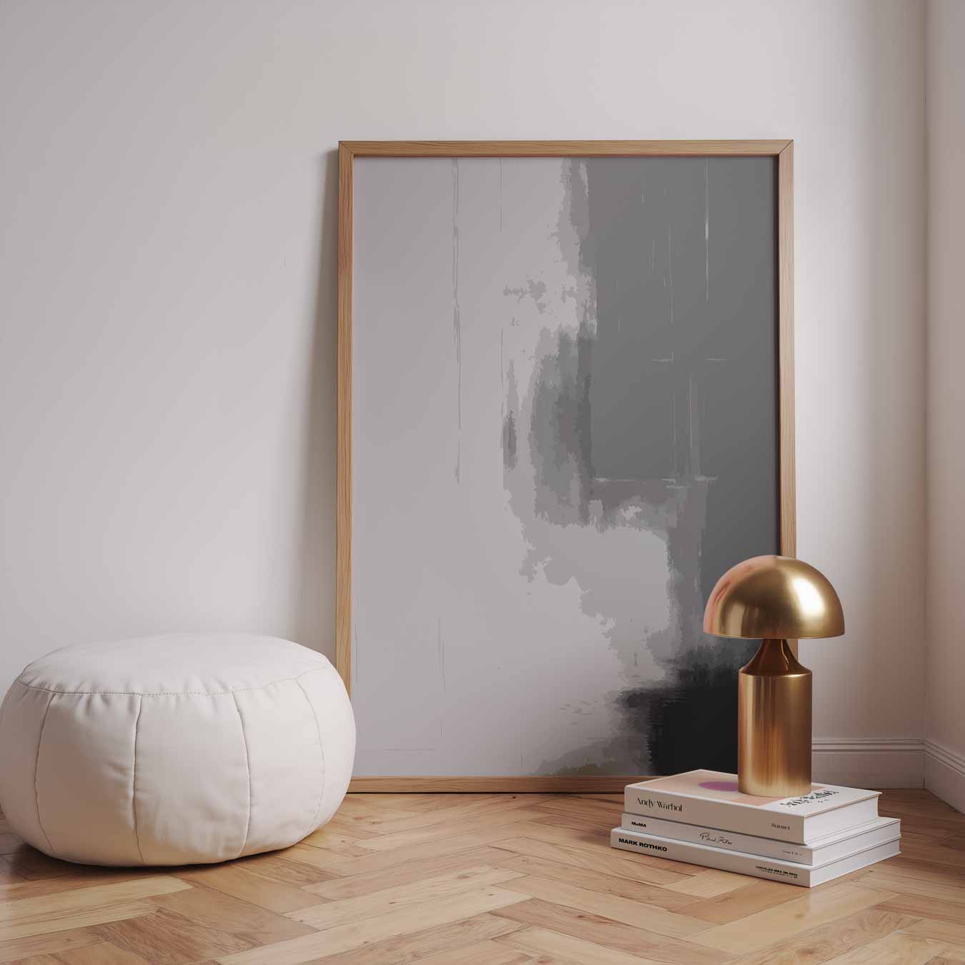 Moderne Grijze Abstracte Poster