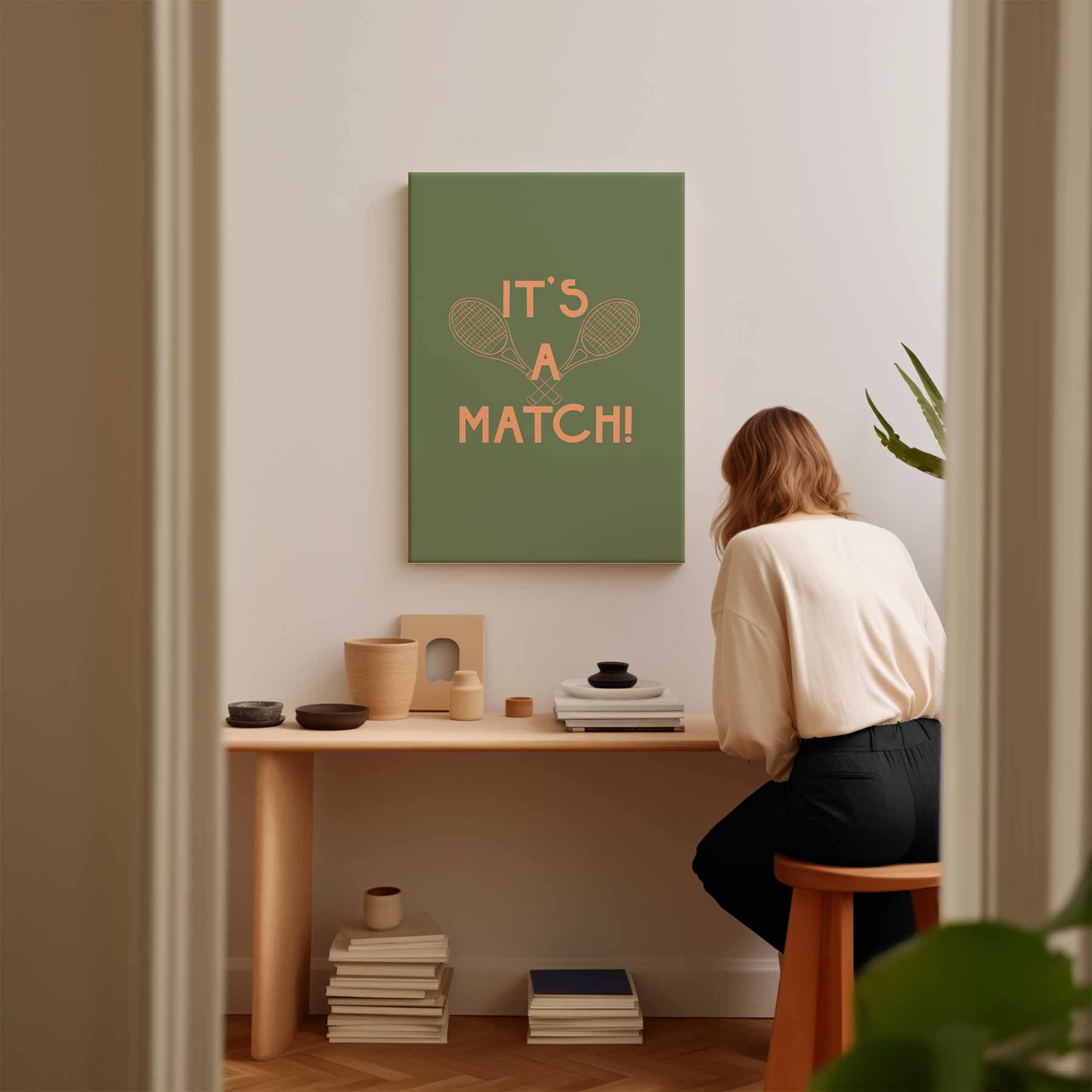 It's a Match Tennis Kunstwerk-canvas-dibond-plexiglas-wanddecoratie-WallArtistic
