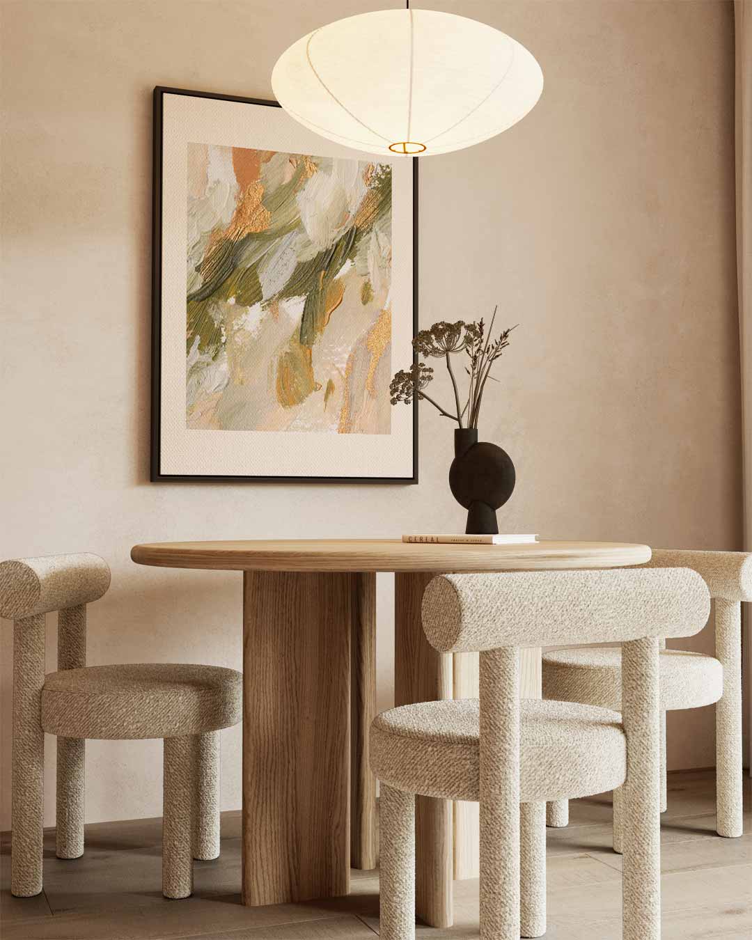 Aarde en Goud Harmonie Kunstwerk-canvas-dibond-plexiglas-wanddecoratie-WallArtistic