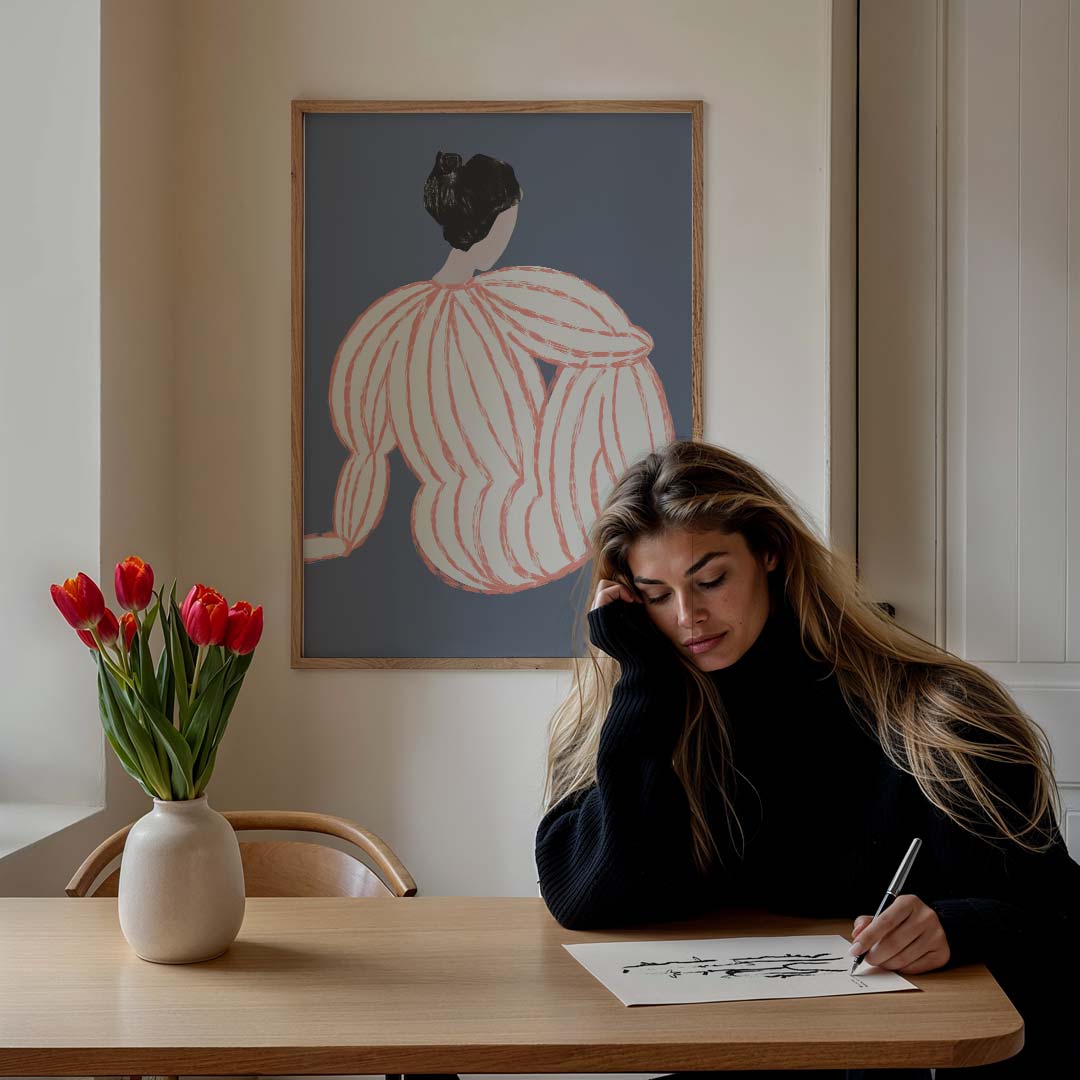 Abstracte Vrouwelijke Elegantie Poster-WallArtistic