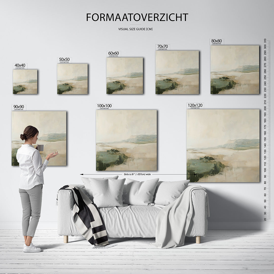 Rustige landschap compositie Kunstwerk