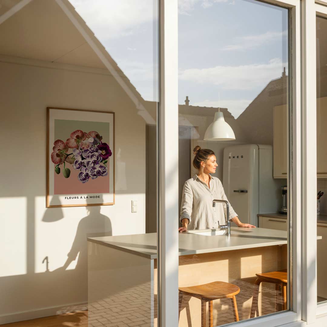 Bloemenpracht aan de Muur Poster-WallArtistic