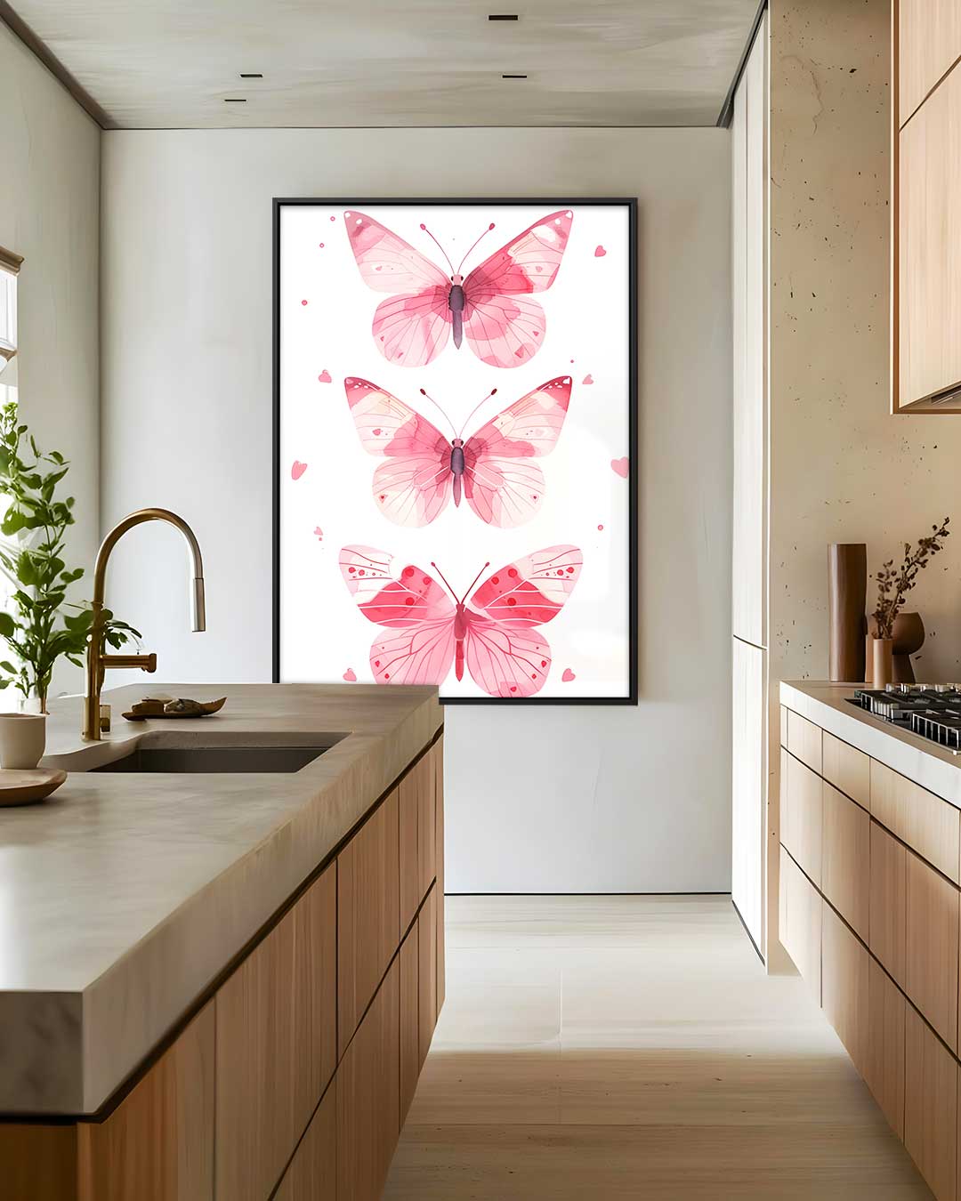Vlinder Liefde Kunstwerk-canvas-dibond-plexiglas-wanddecoratie-WallArtistic