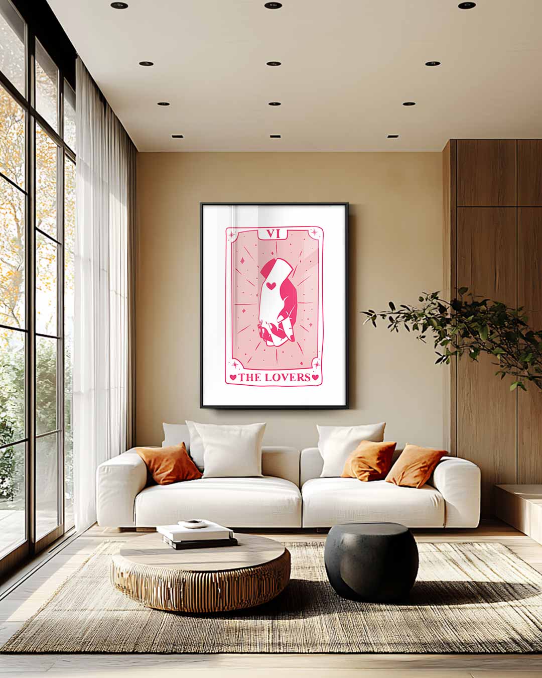Liefdevolle Tarot Illustratie Kunstwerk-canvas-dibond-plexiglas-wanddecoratie-WallArtistic