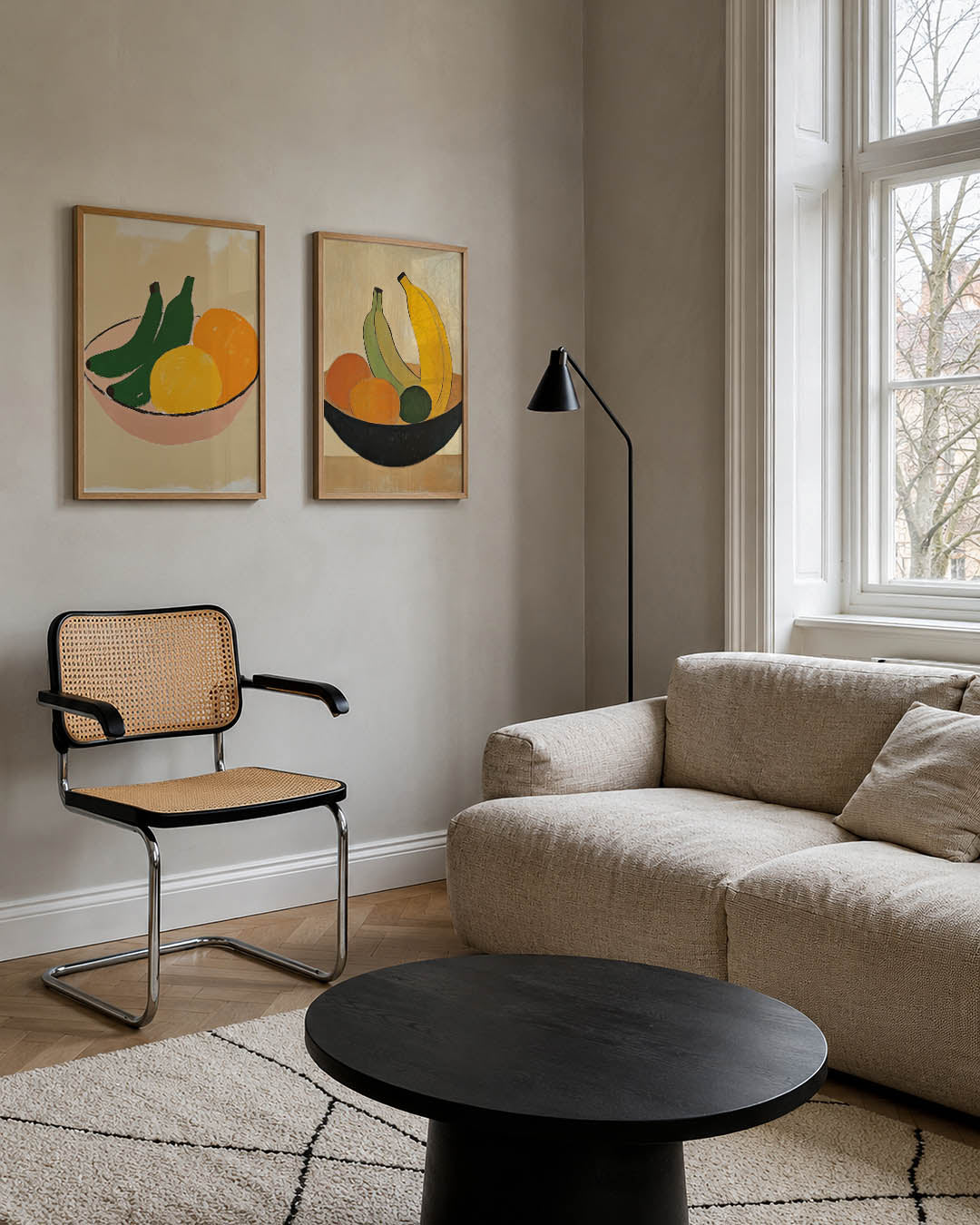 Fruitige kleurvlakken Posterset