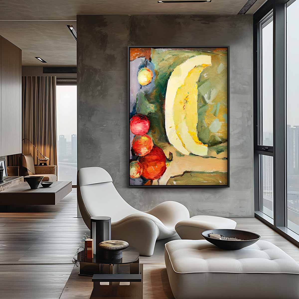 Vrolijke Vruchten Kunstwerk-canvas-dibond-plexiglas-wanddecoratie-WallArtistic