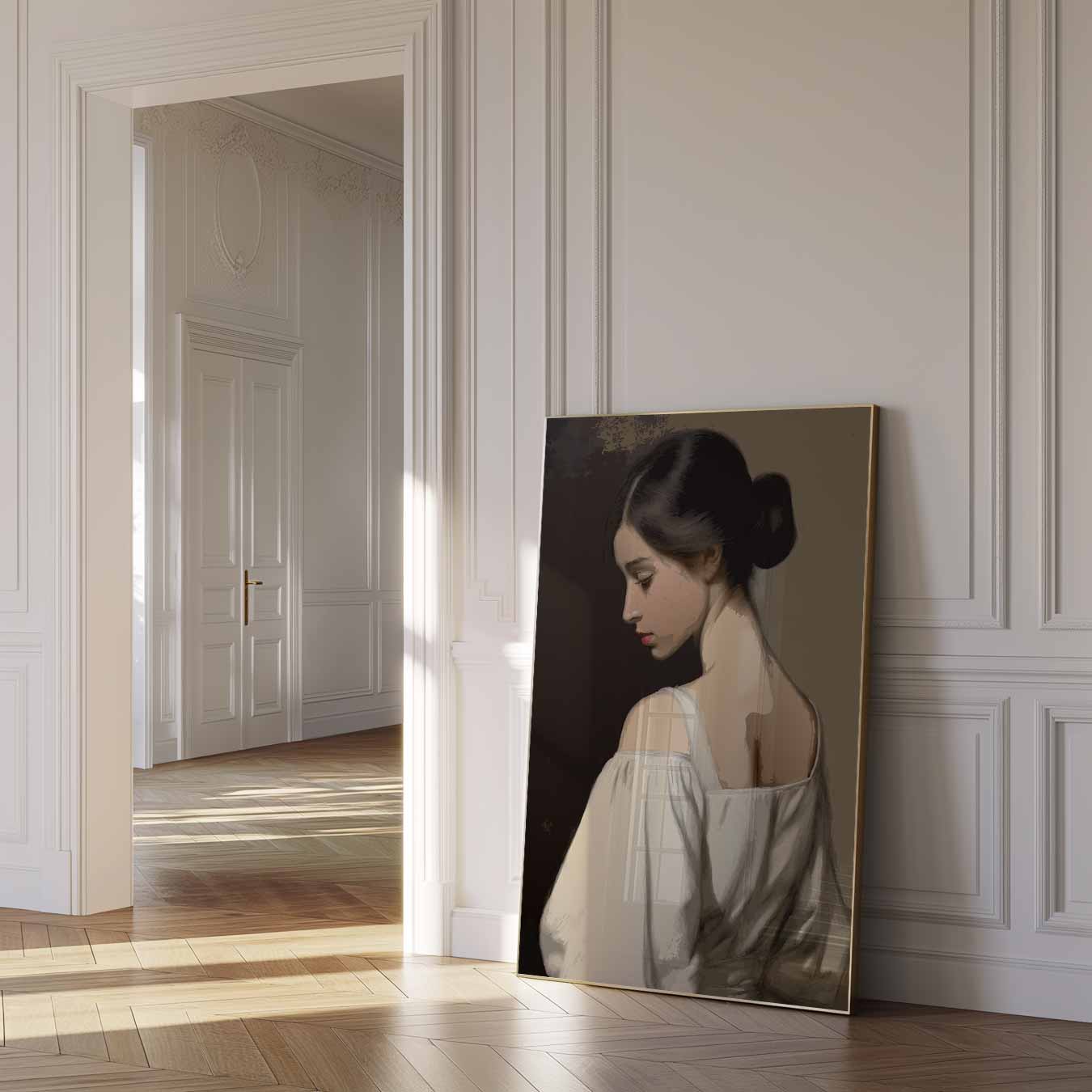 Elegante Vrouwelijke Silhouet Poster