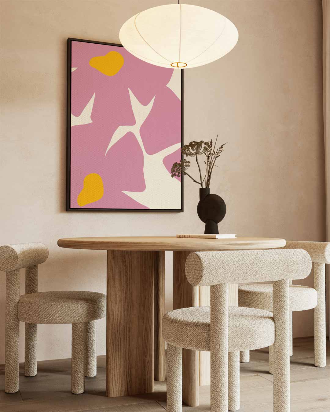 Vrolijke Bloemen Abstract Kunstwerk-canvas-dibond-plexiglas-wanddecoratie-WallArtistic