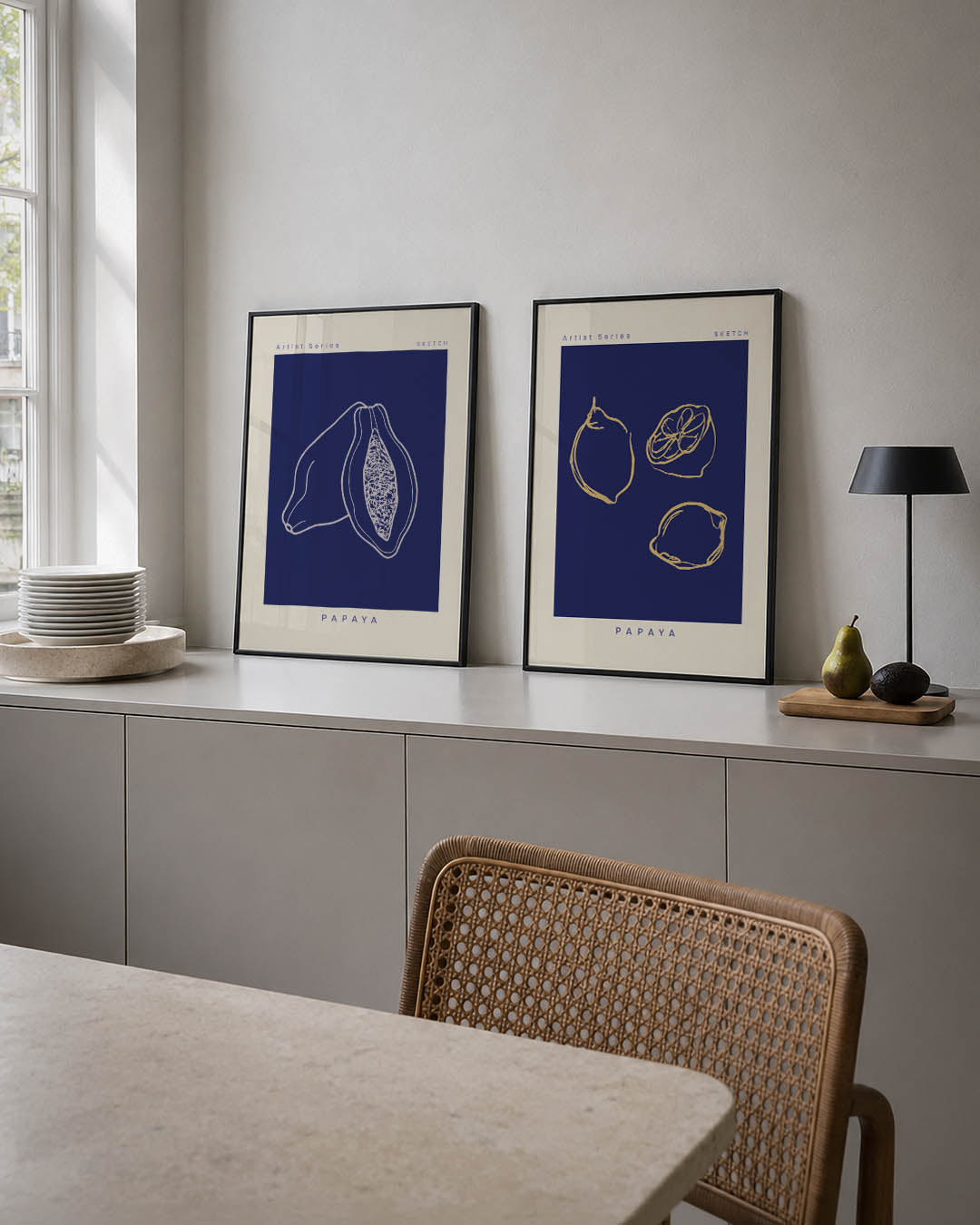 Fruitlijnenspel Posterset