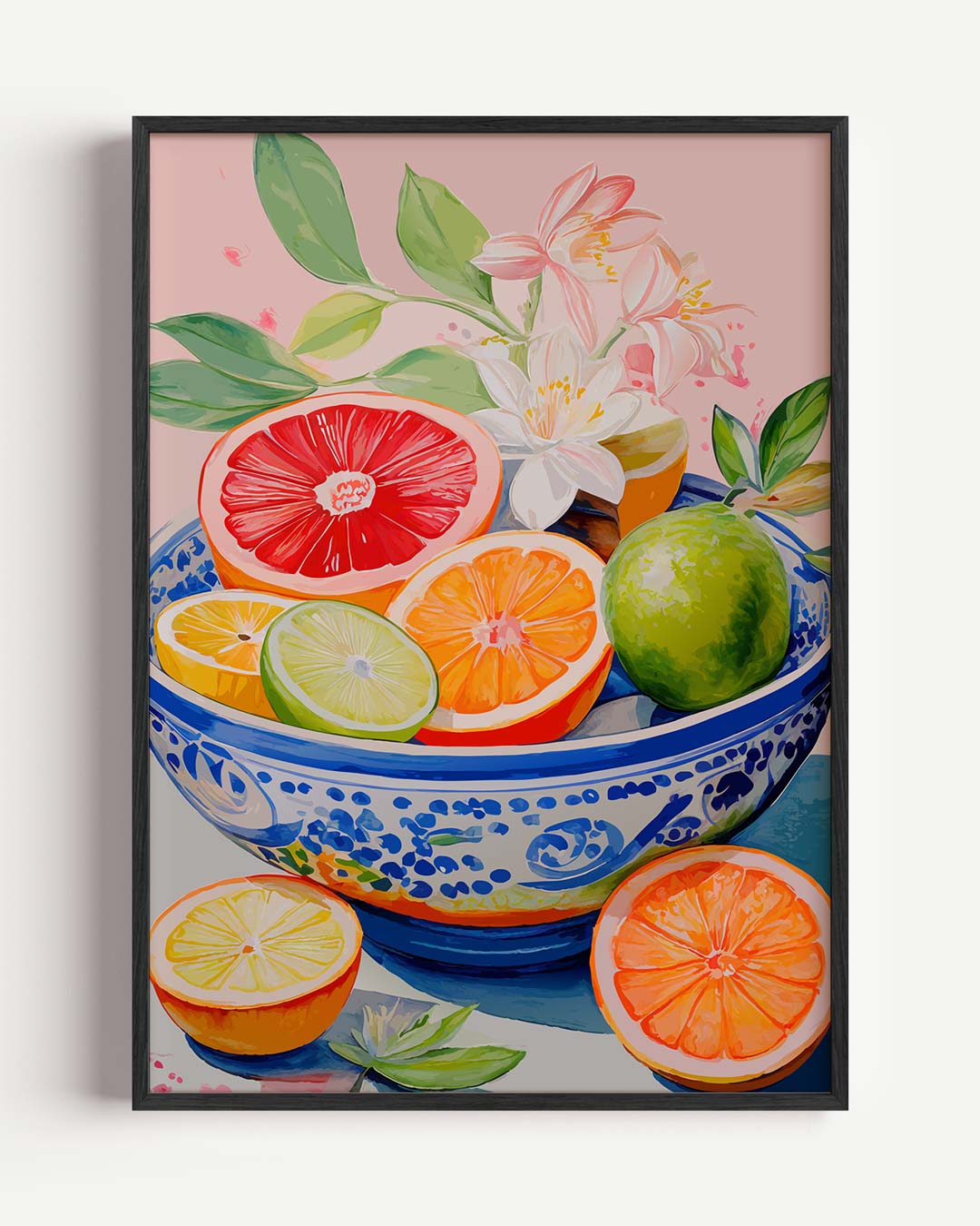 Zomerse Citrusvruchten Kunstposter-WallArtistic