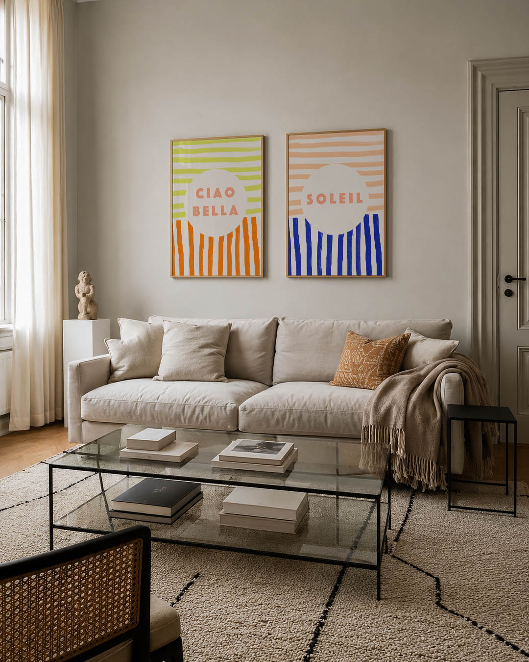 Strepen en cirkel Posterset