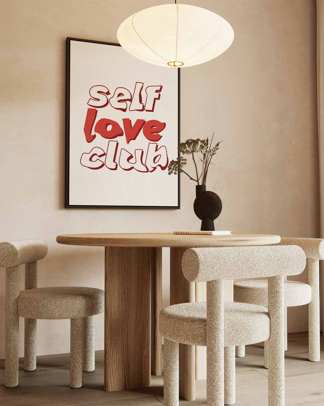 Self Love Club Poster Kunstwerk-canvas-dibond-plexiglas-wanddecoratie-WallArtistic