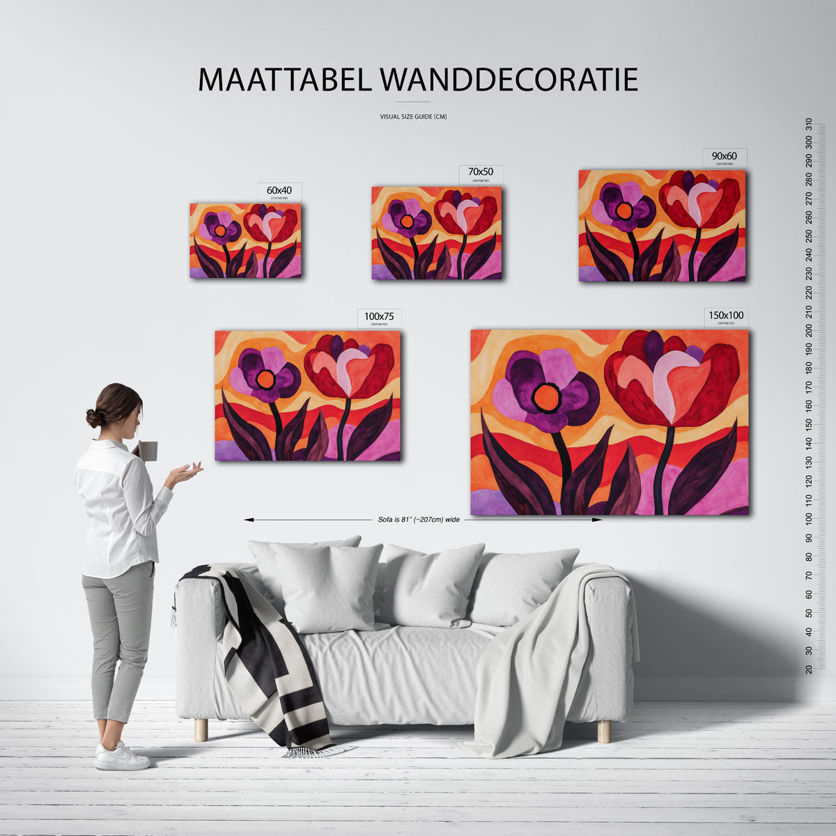 Bloemrijke kleurenpracht Kunstwerk