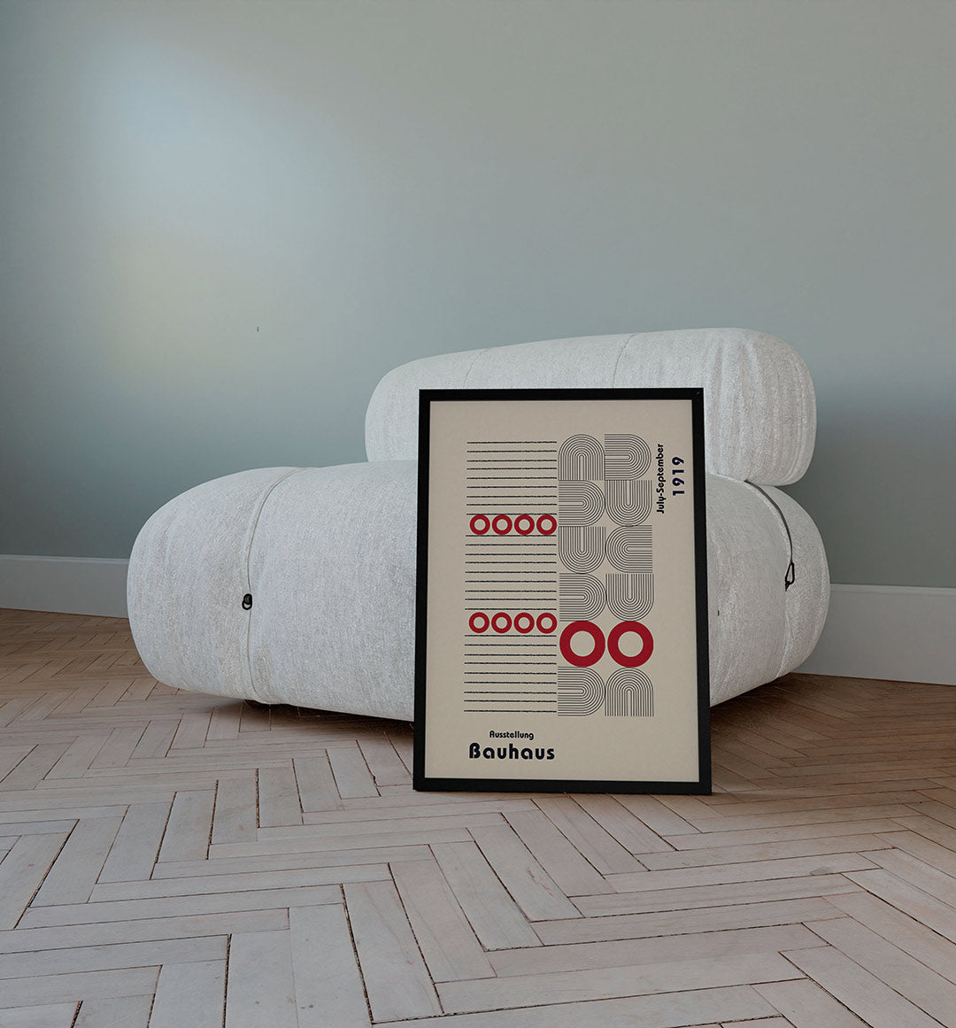 Lijnen en cirkelritme Poster
