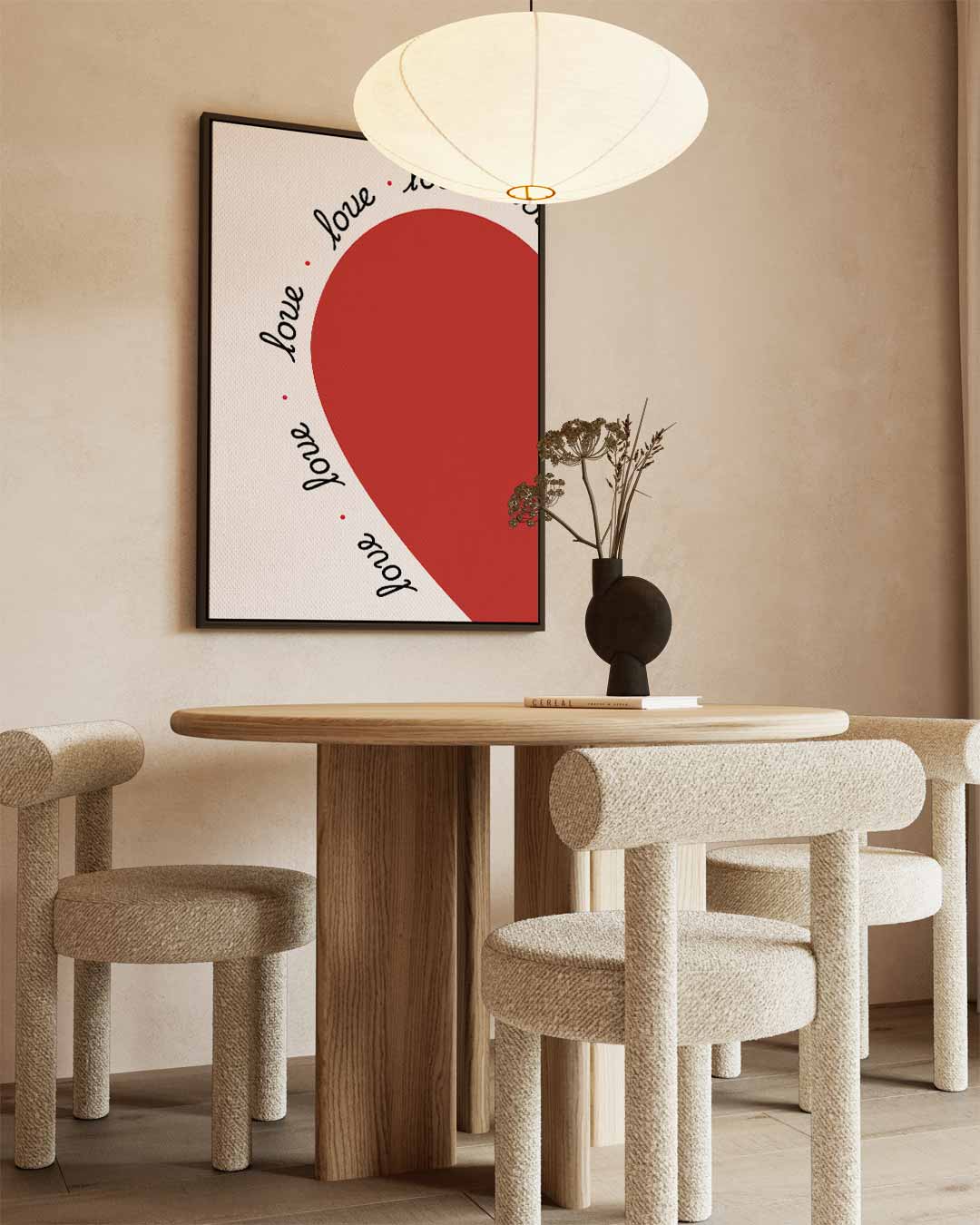Love in Red Kunstwerk-canvas-dibond-plexiglas-wanddecoratie-WallArtistic