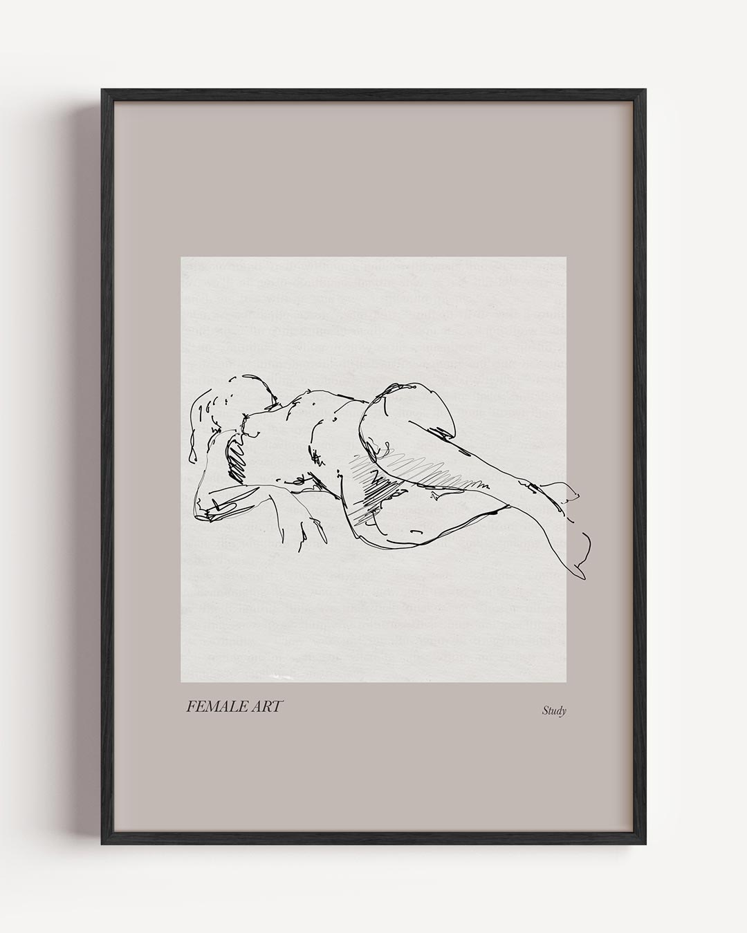Elegante Lijntekening Vrouw Poster-WallArtistic