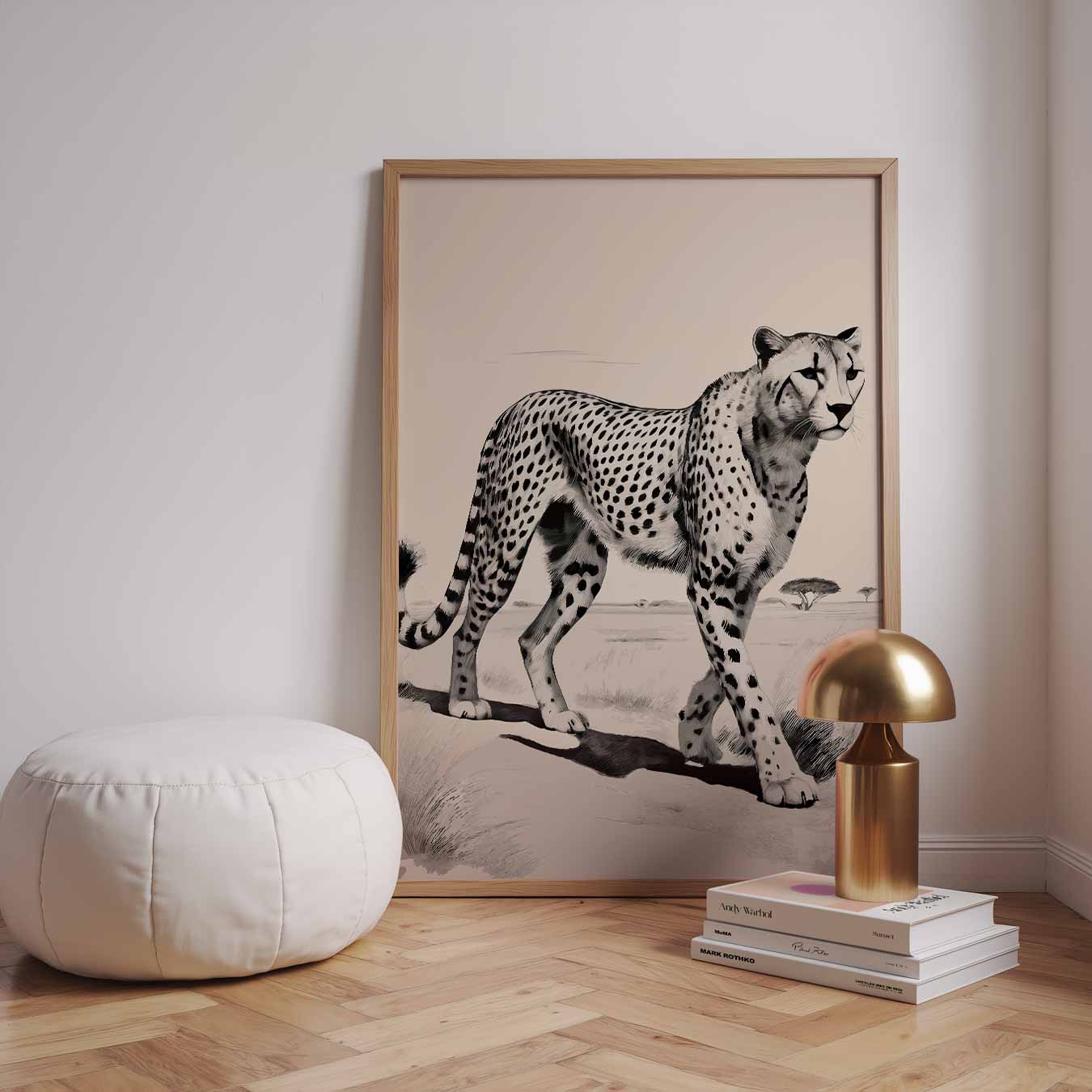 Sierlijke Jachtluipaard Poster-WallArtistic