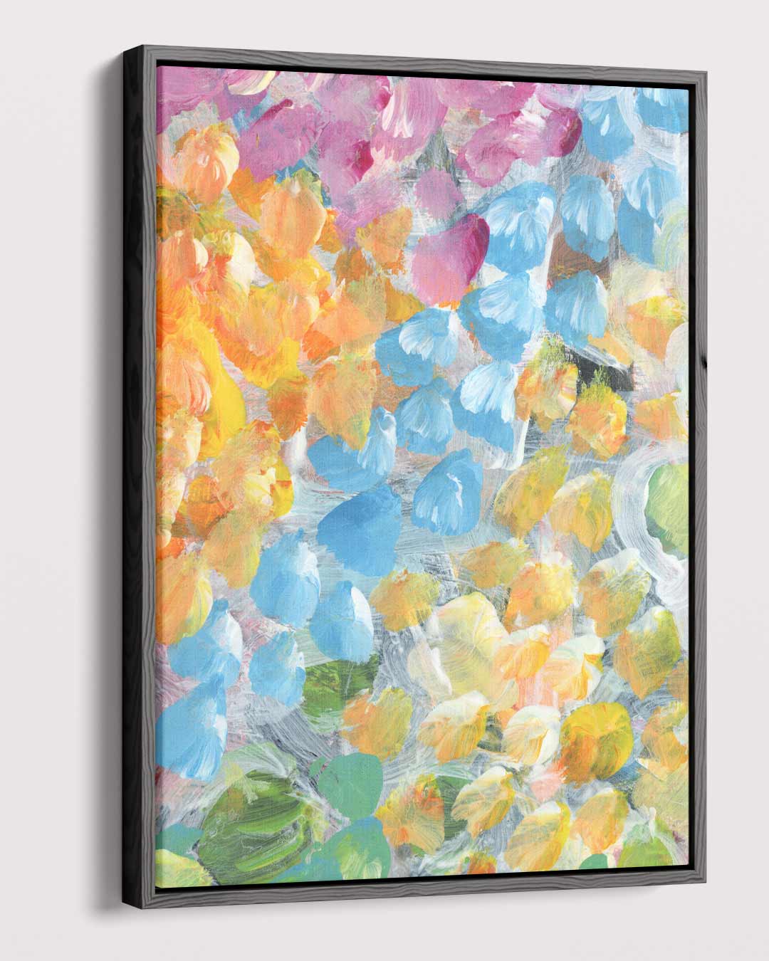 Vrolijke Kleurenexplosie Kunstwerk-canvas-dibond-plexiglas-wanddecoratie-WallArtistic