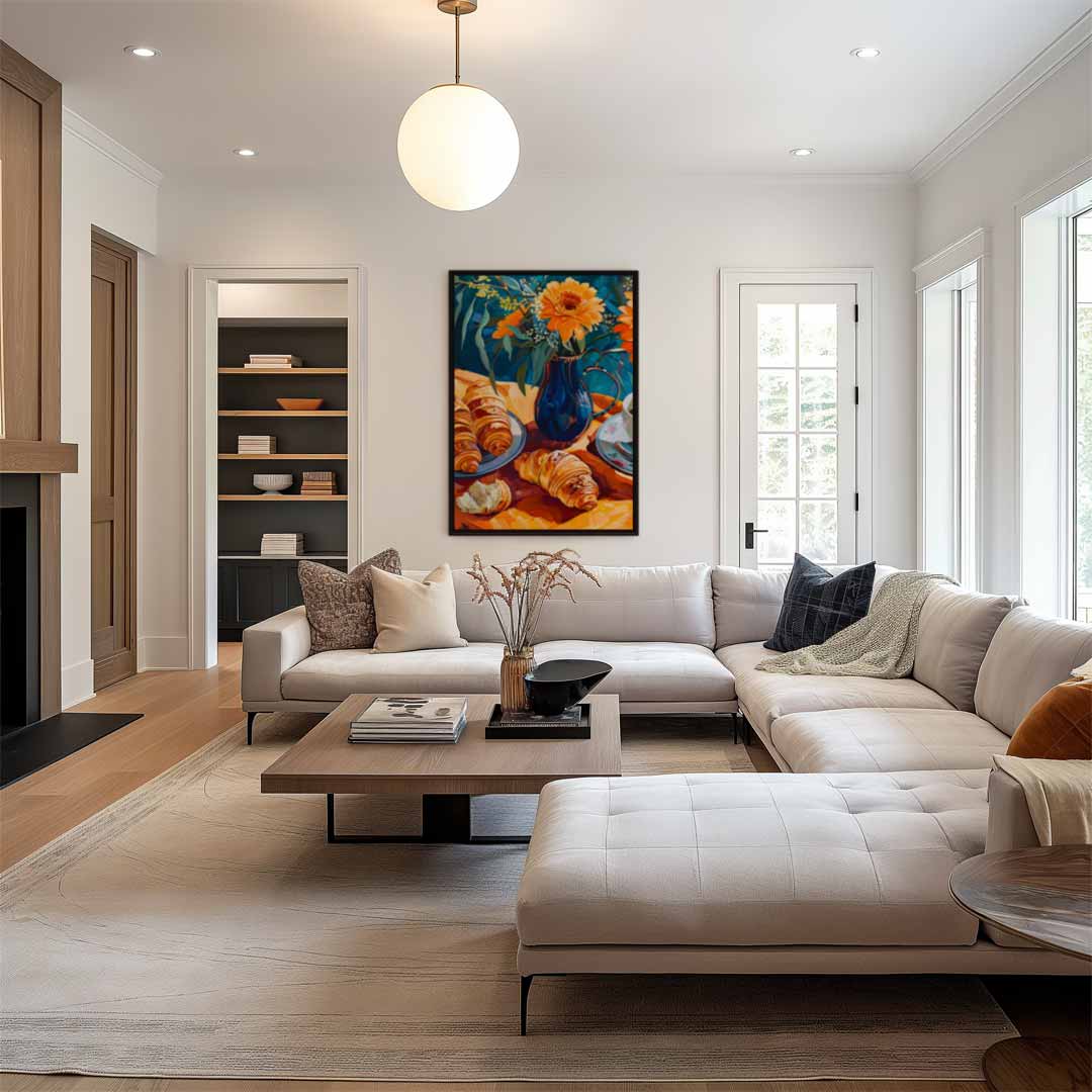 Zonovergoten Ontbijt Kunstwerk-canvas-dibond-plexiglas-wanddecoratie-WallArtistic