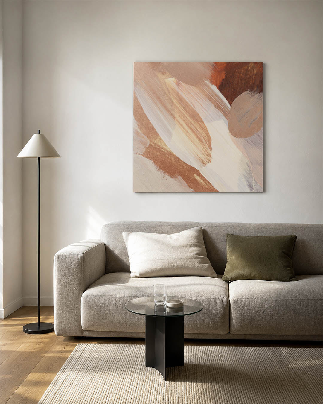 Organische borstelvegen Kunstwerk
