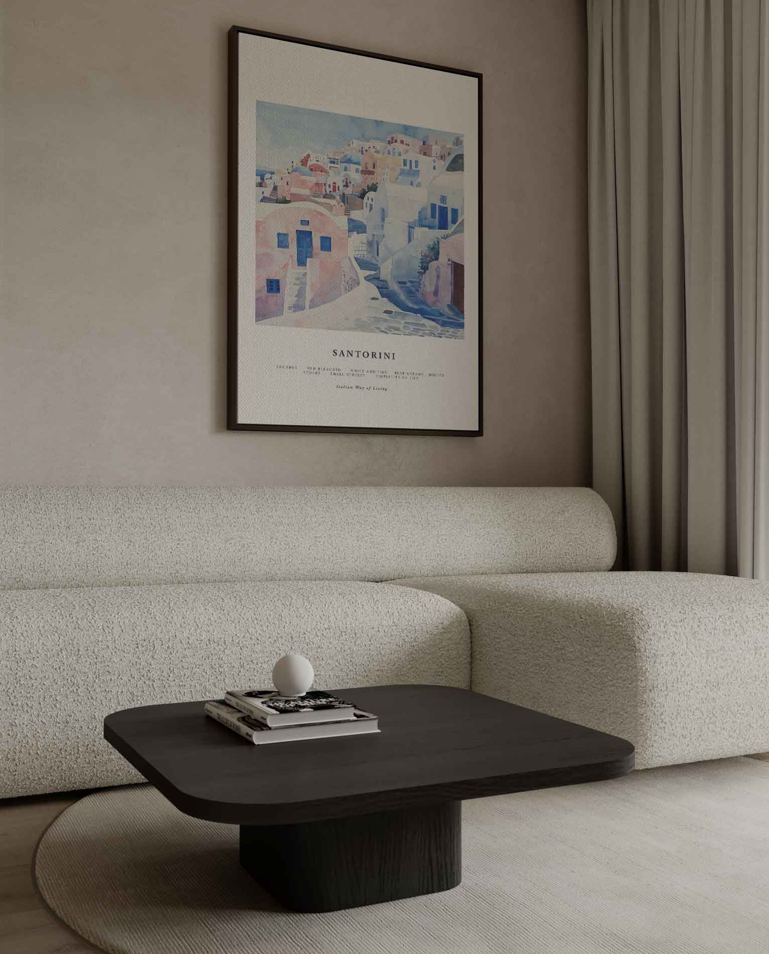 Santorini Dromen Kunstwerk-canvas-dibond-plexiglas-wanddecoratie-WallArtistic