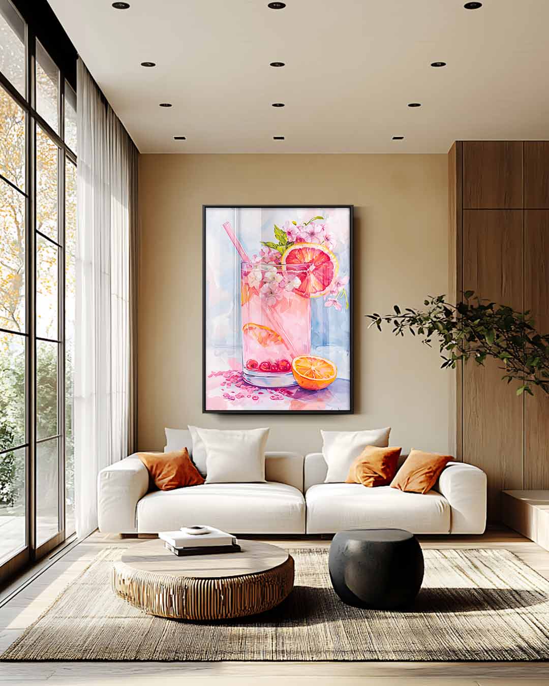 Verfrissende Citrus Illusie Kunstwerk-canvas-dibond-plexiglas-wanddecoratie-WallArtistic