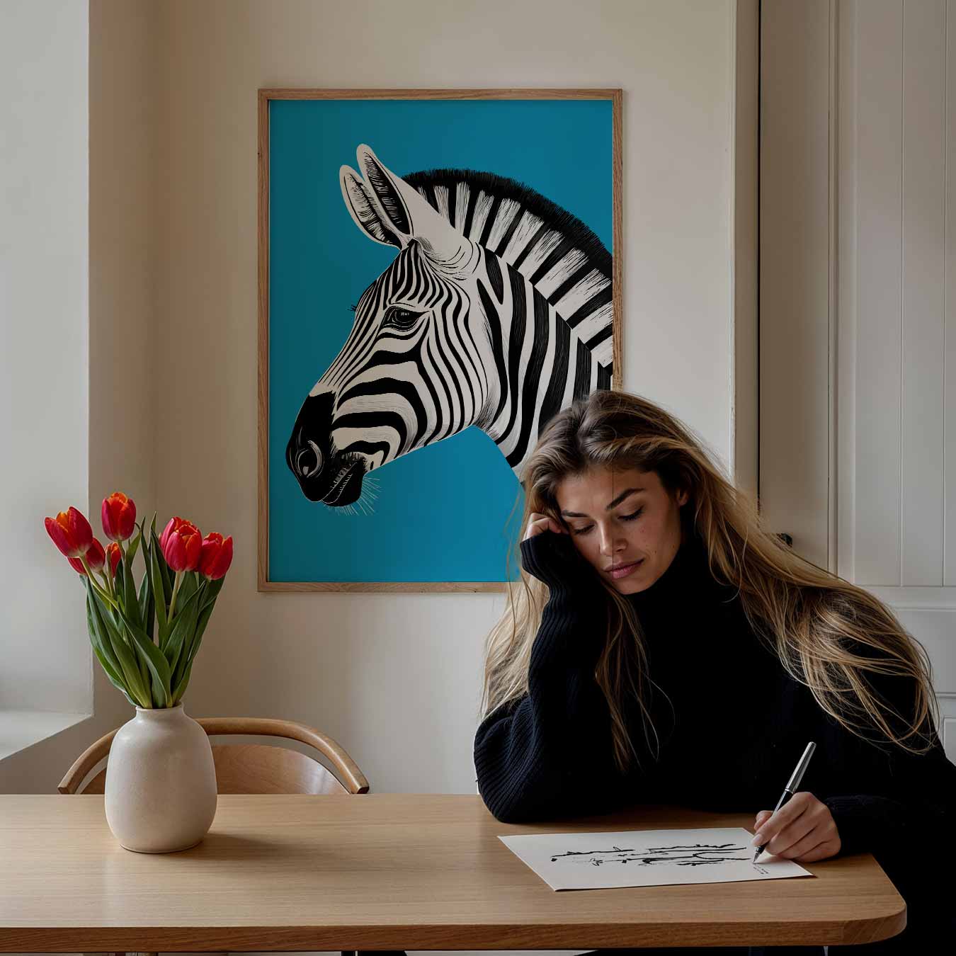 Zebra Portret Poster-WallArtistic