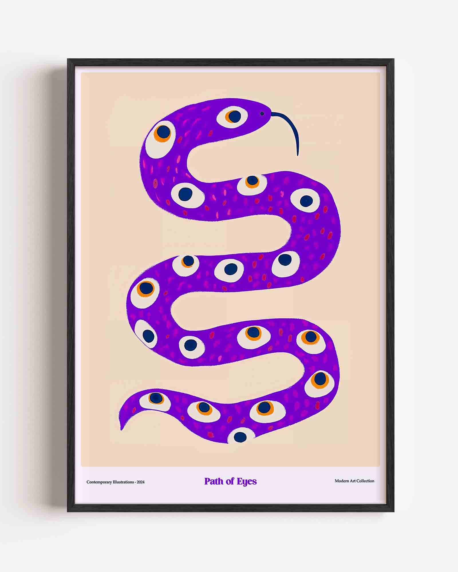 Slang met ogen Poster