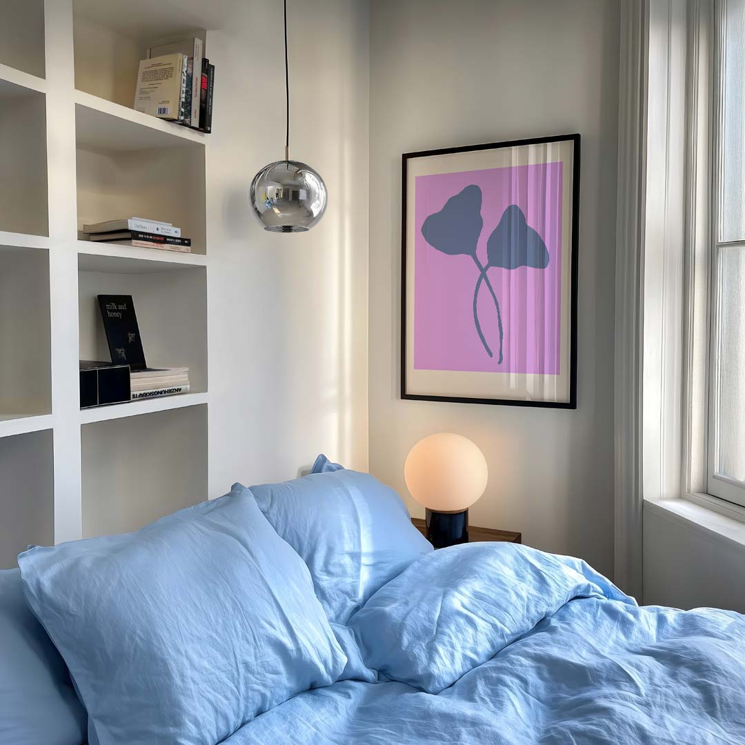 Botanische Schildering in Stijlvol Paars Poster-WallArtistic
