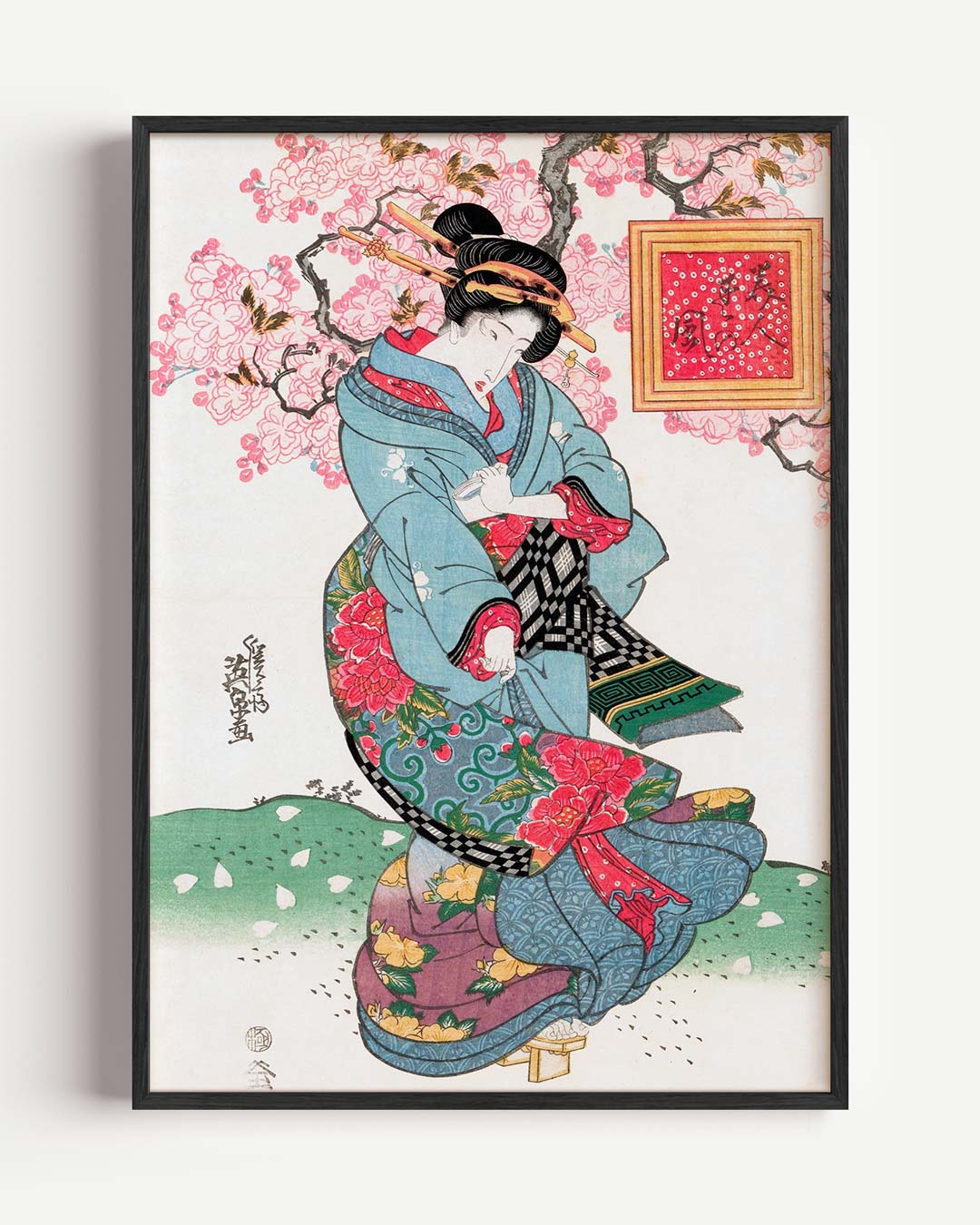 Japanse Elegantie in Bloei Poster-WallArtistic