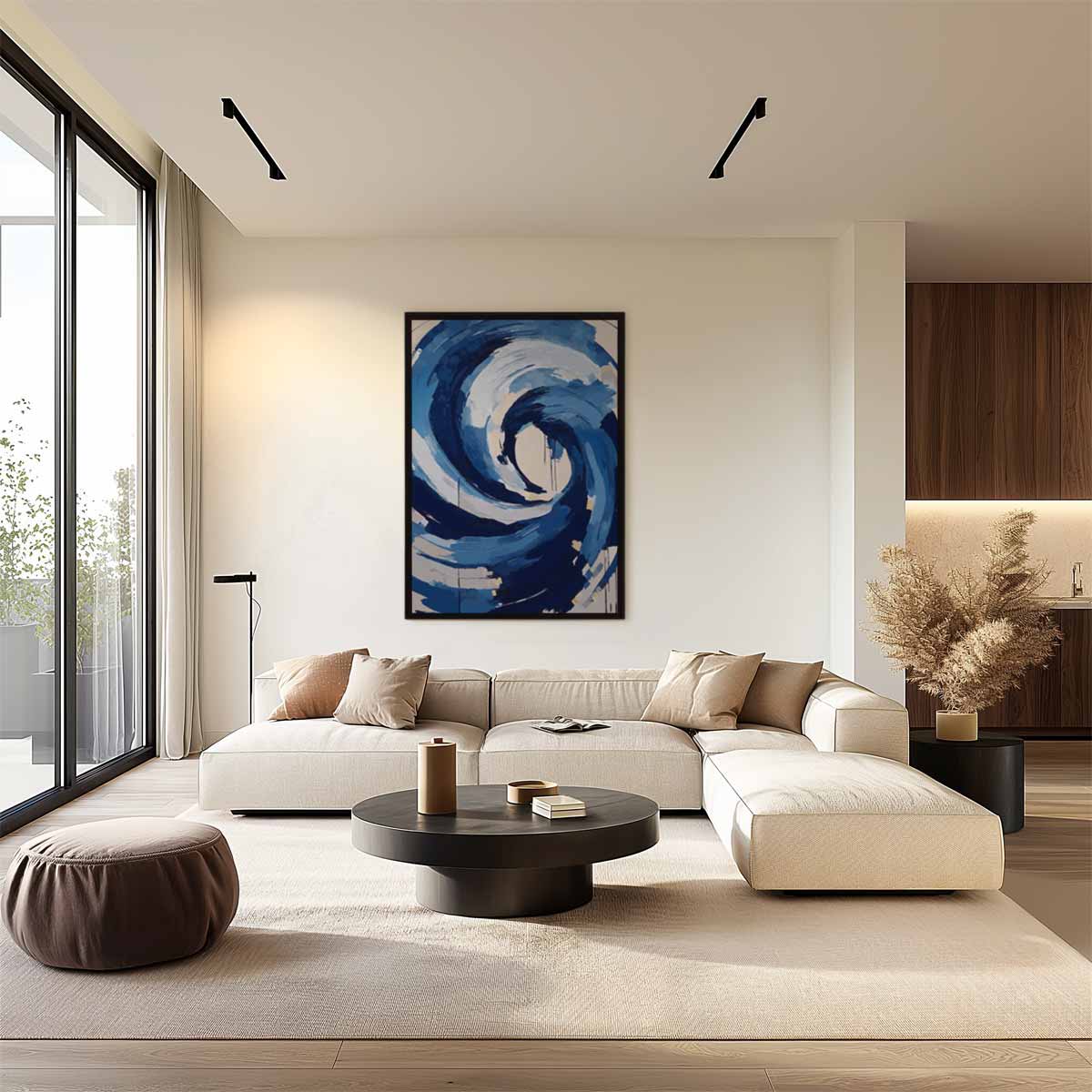 Draaikolk van Kleuren Kunstwerk-canvas-dibond-plexiglas-wanddecoratie-WallArtistic