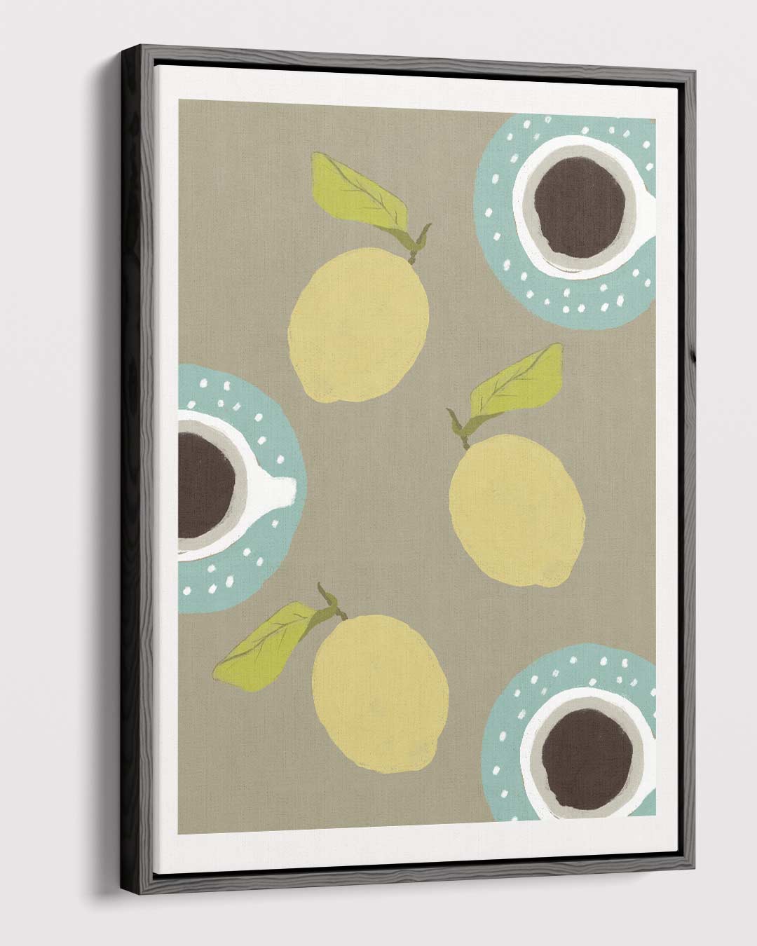 Citroen en Koffie Kanvas Kunstwerk-canvas-dibond-plexiglas-wanddecoratie-WallArtistic